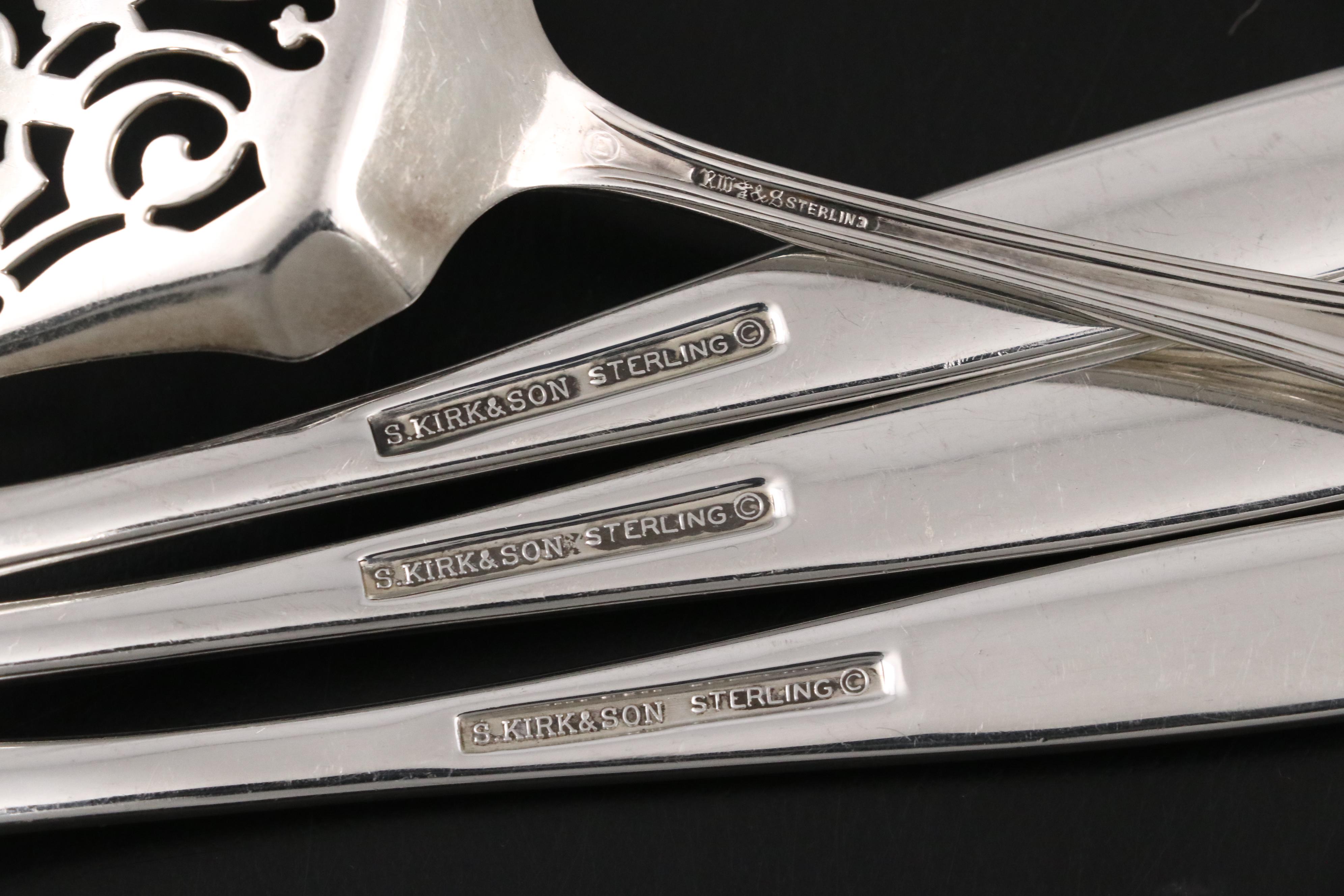 S. Kirk & Son "Signet" Sterling Silver Flatware and Serving Utensils