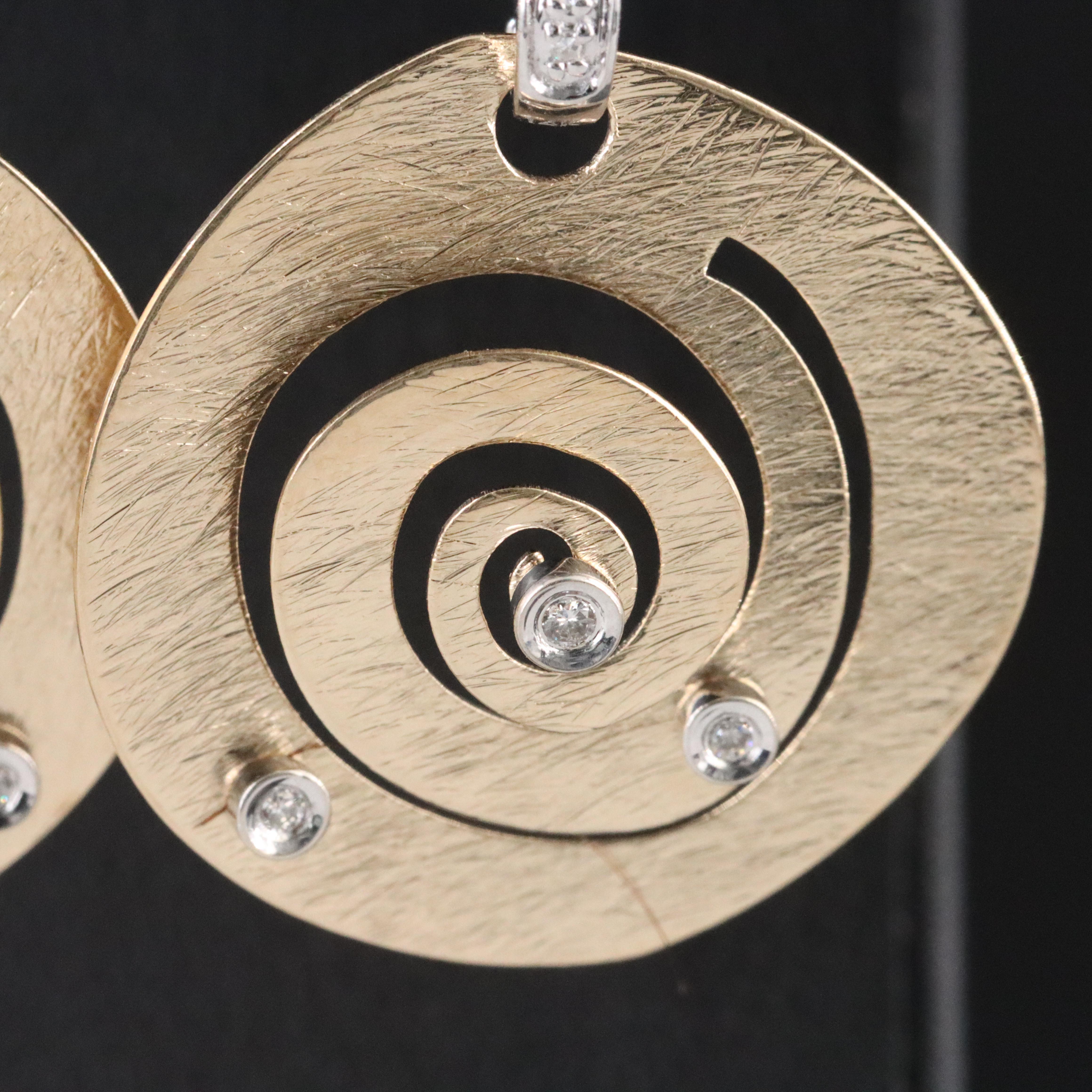 14K 0.11 CTW Diamond Spiral Earrings