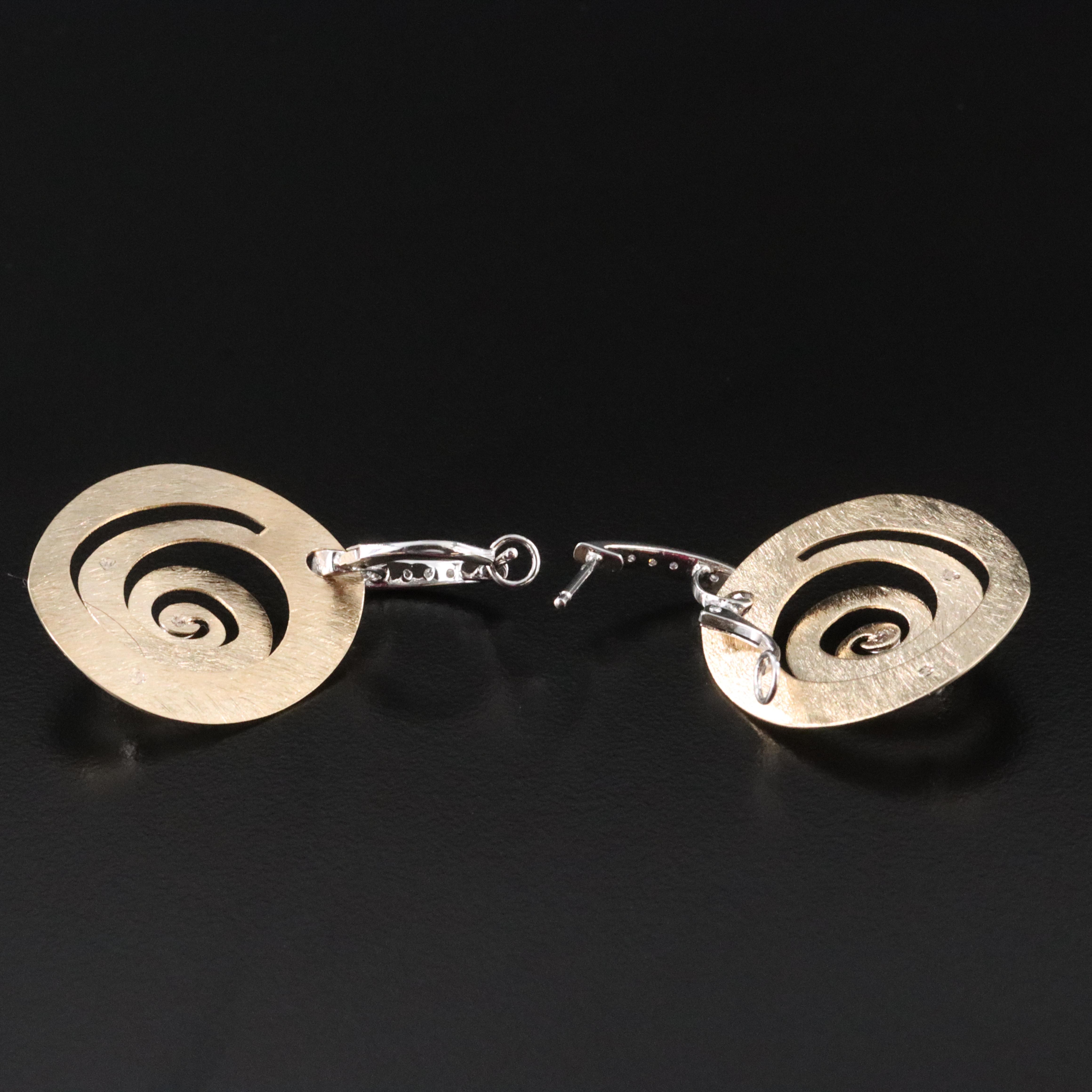 14K 0.11 CTW Diamond Spiral Earrings