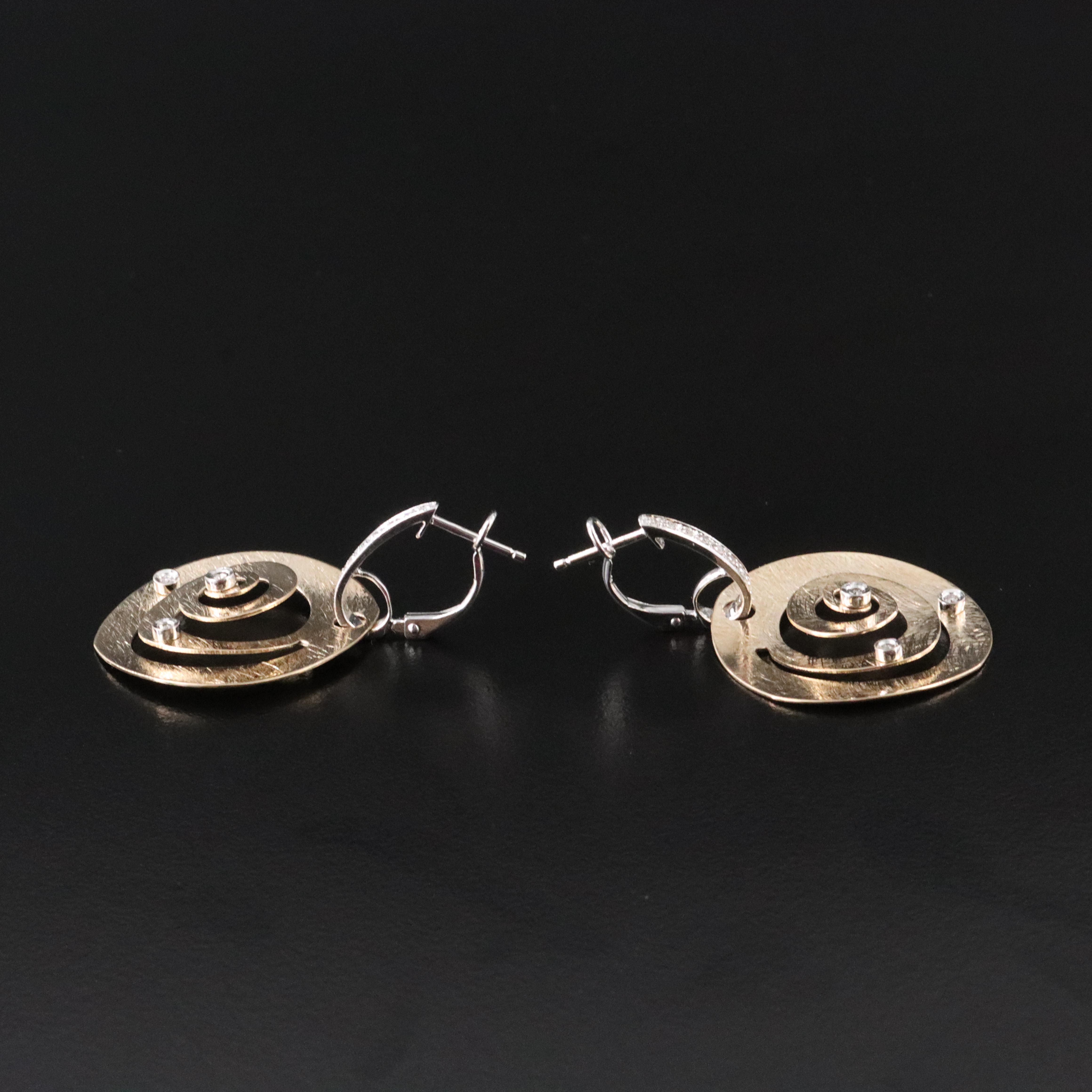 14K 0.11 CTW Diamond Spiral Earrings