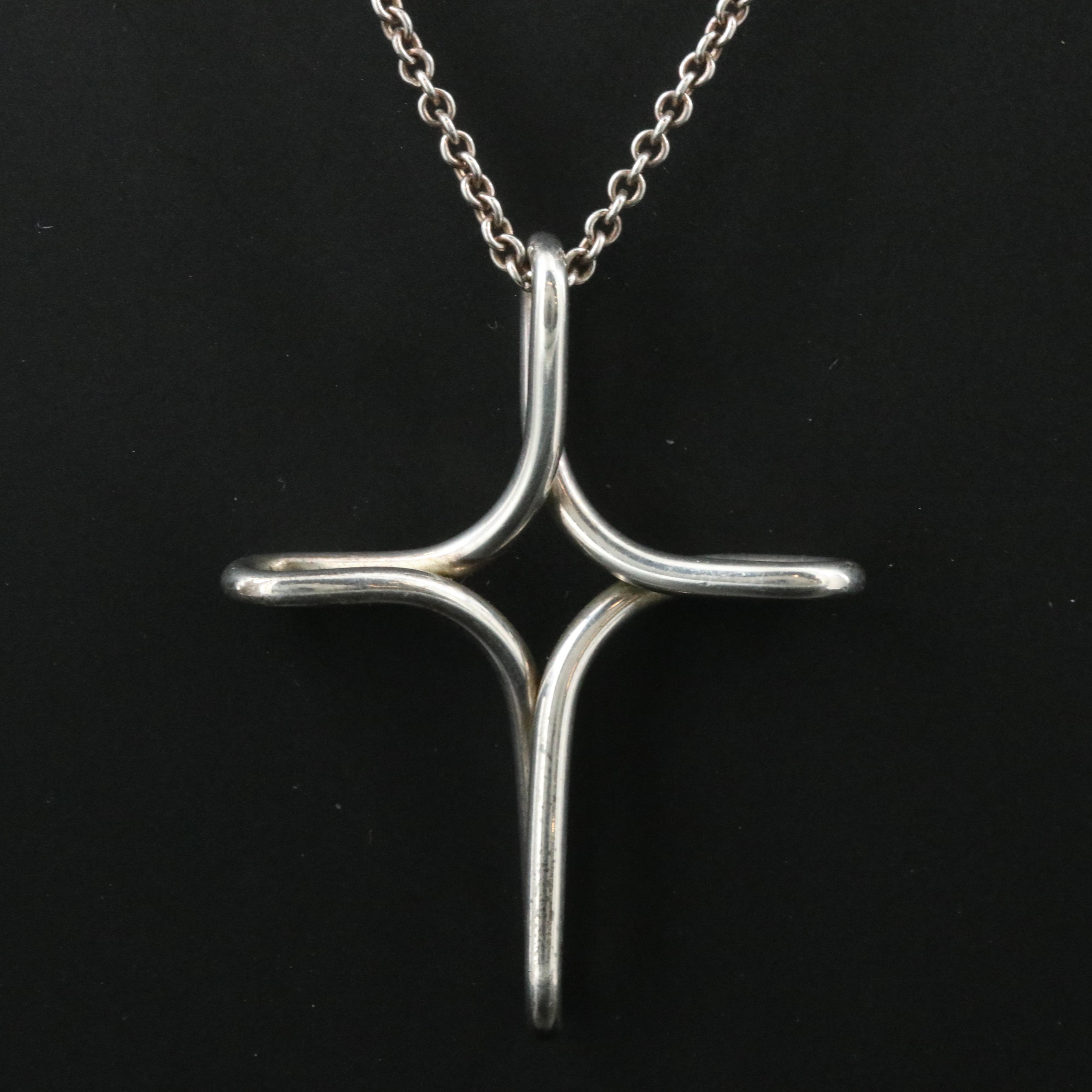 Elsa Peretti for Tiffany & Co. Sterling Infinity Cross Pendant Necklace