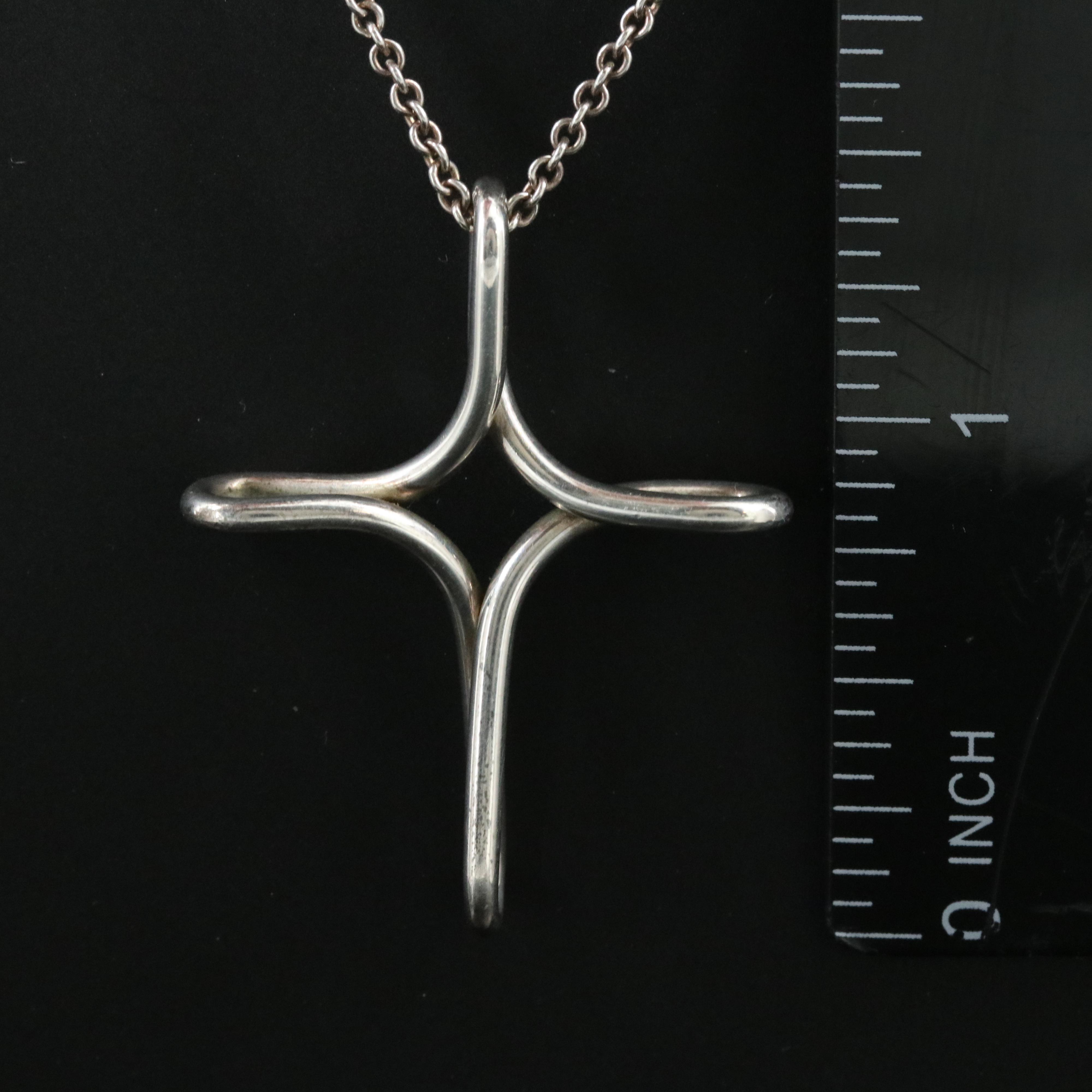Elsa Peretti for Tiffany & Co. Sterling Infinity Cross Pendant Necklace