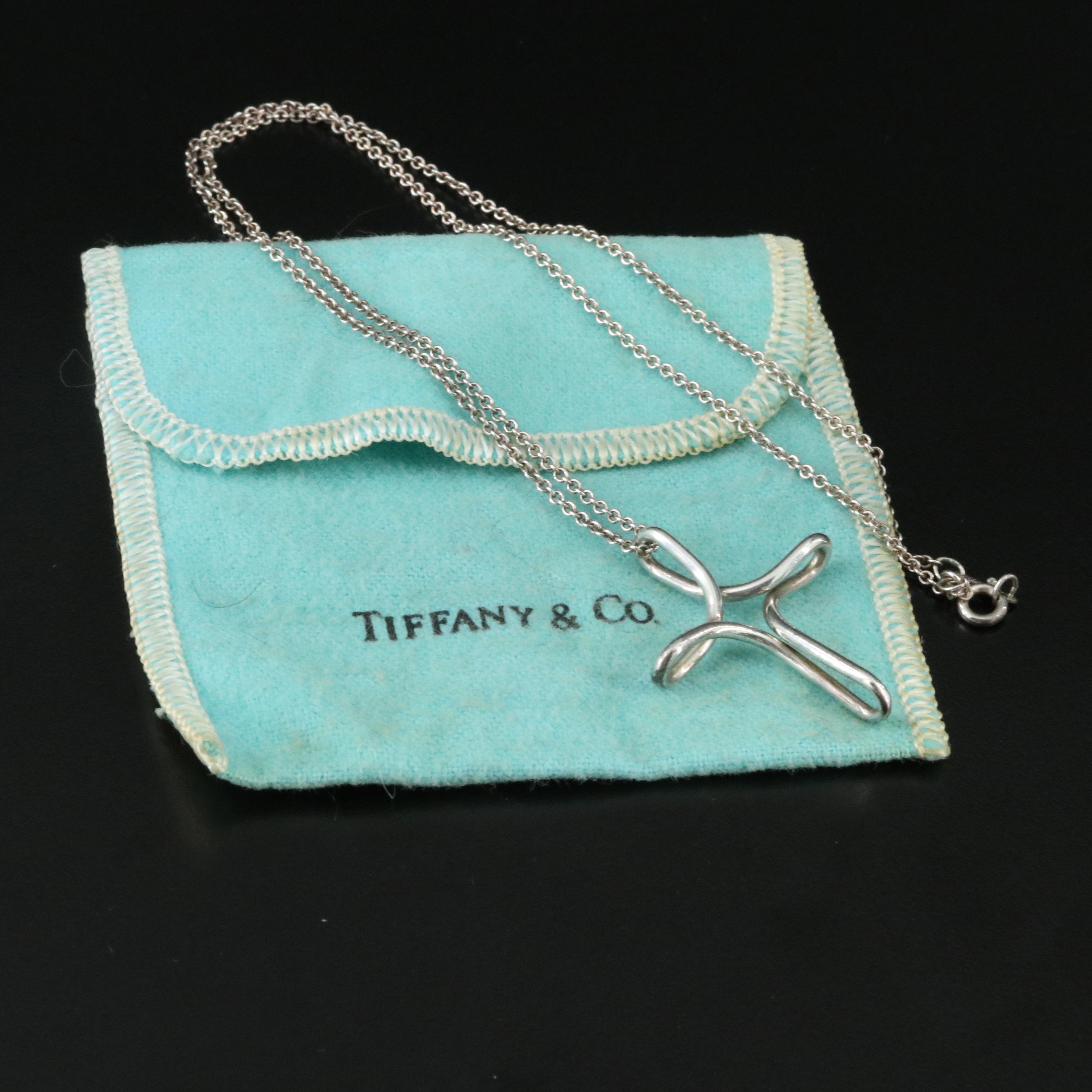 Elsa Peretti for Tiffany & Co. Sterling Infinity Cross Pendant Necklace