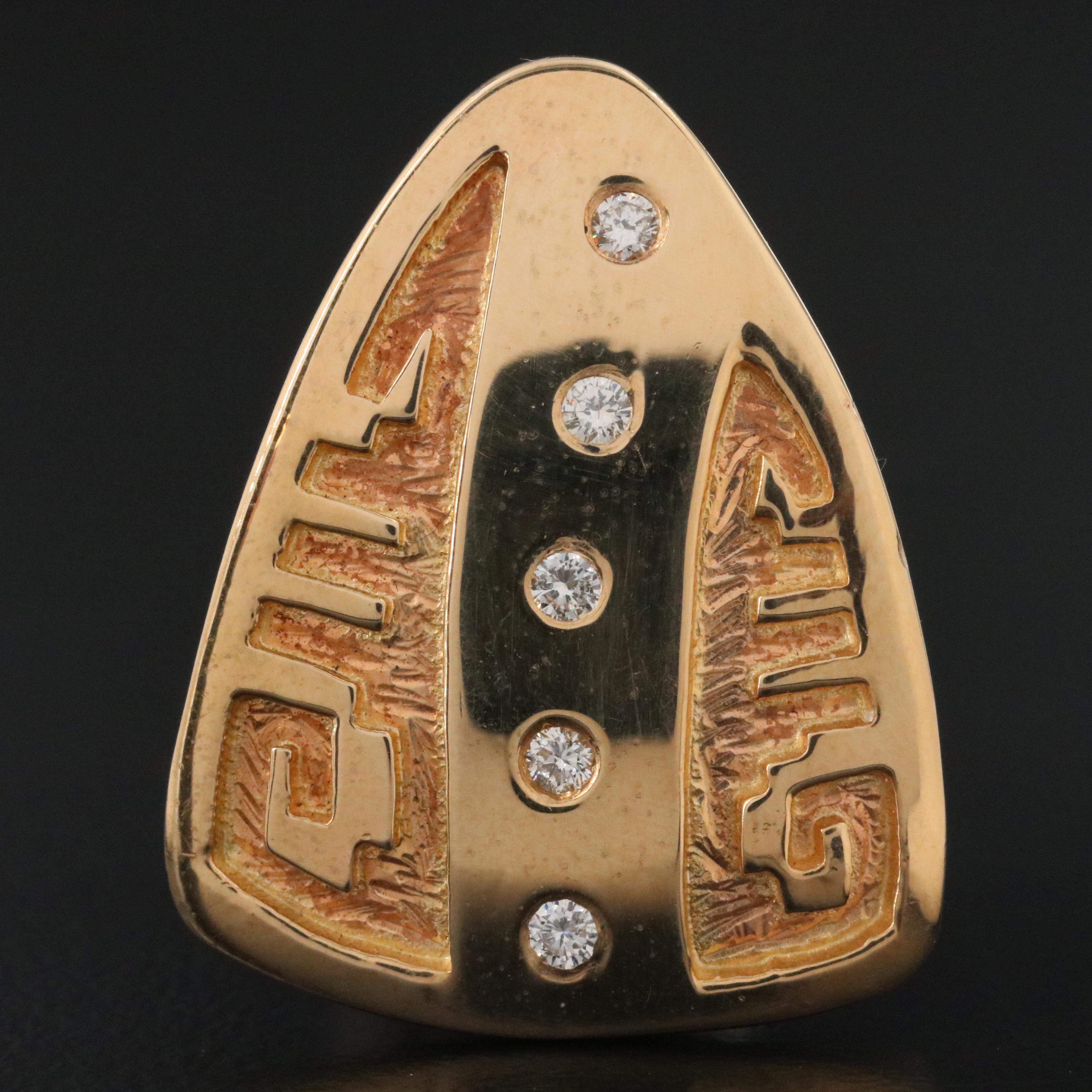 Dina Huntinghorse Wichita/Kiowa 14K 0.25 CTW Diamond Overlay Earrings