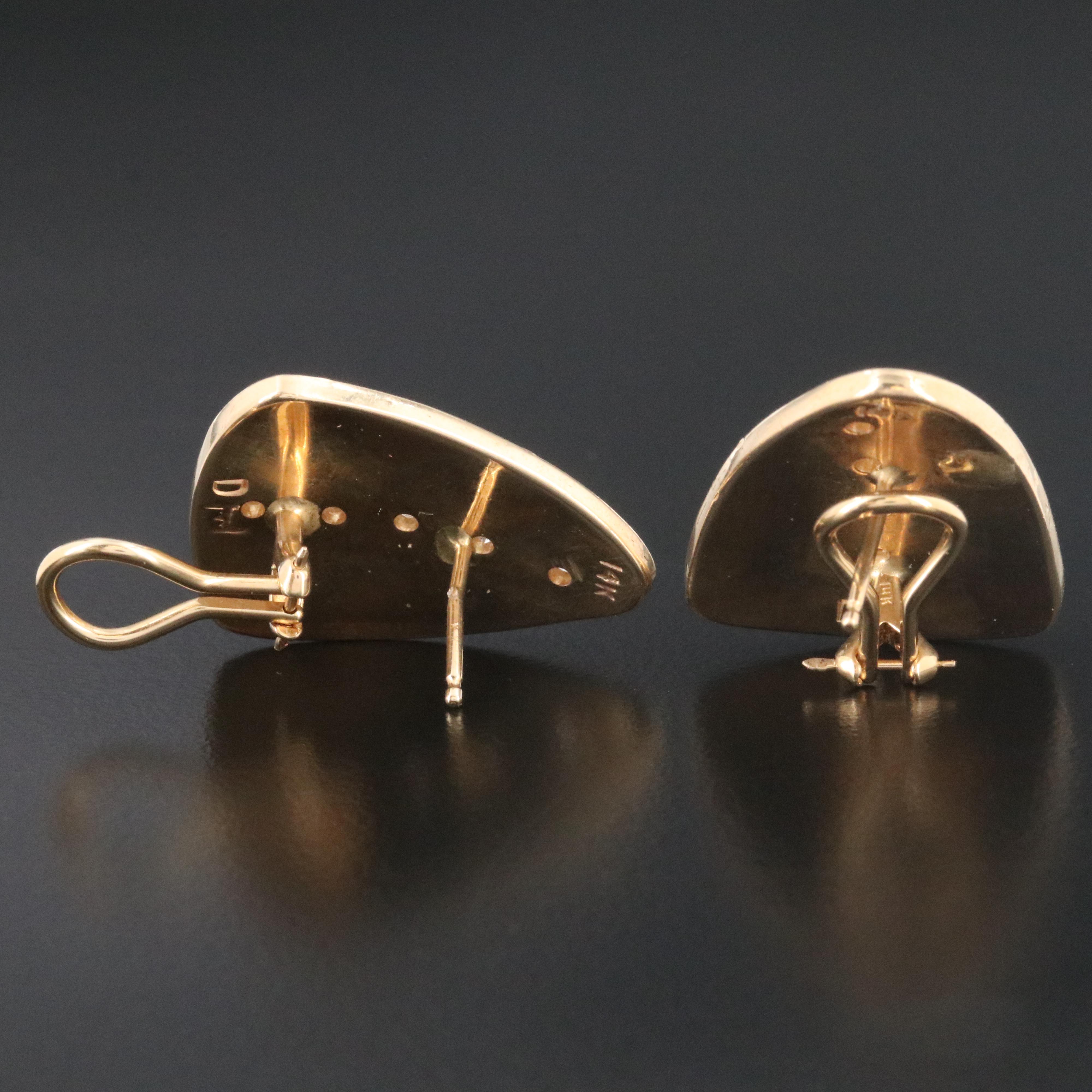 Dina Huntinghorse Wichita/Kiowa 14K 0.25 CTW Diamond Overlay Earrings