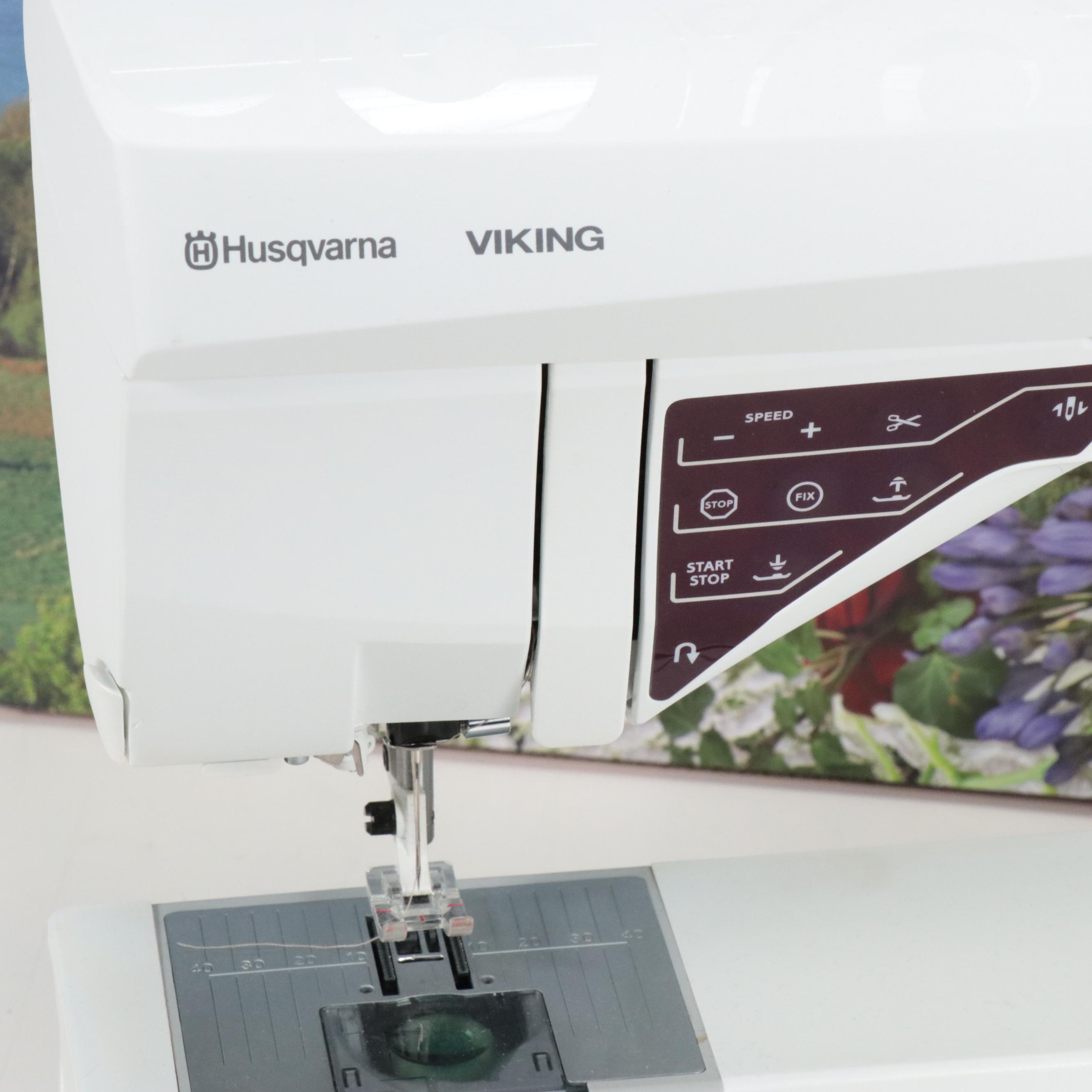 Husqvarna Viking Designer Ruby Royale Sewing Machine and Embroidery Arm