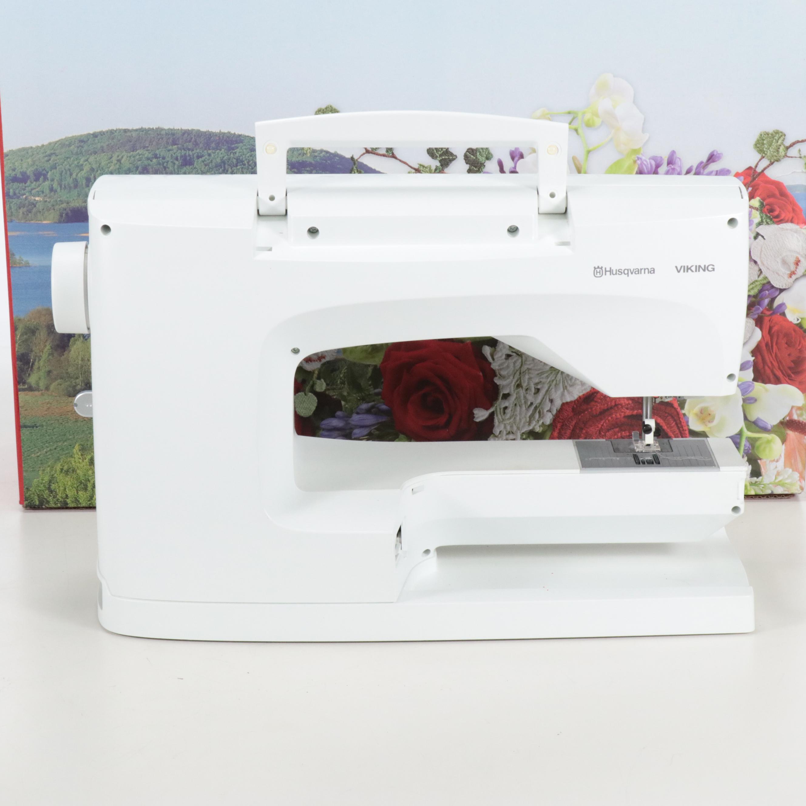 Husqvarna Viking Designer Ruby Royale Sewing Machine and Embroidery Arm