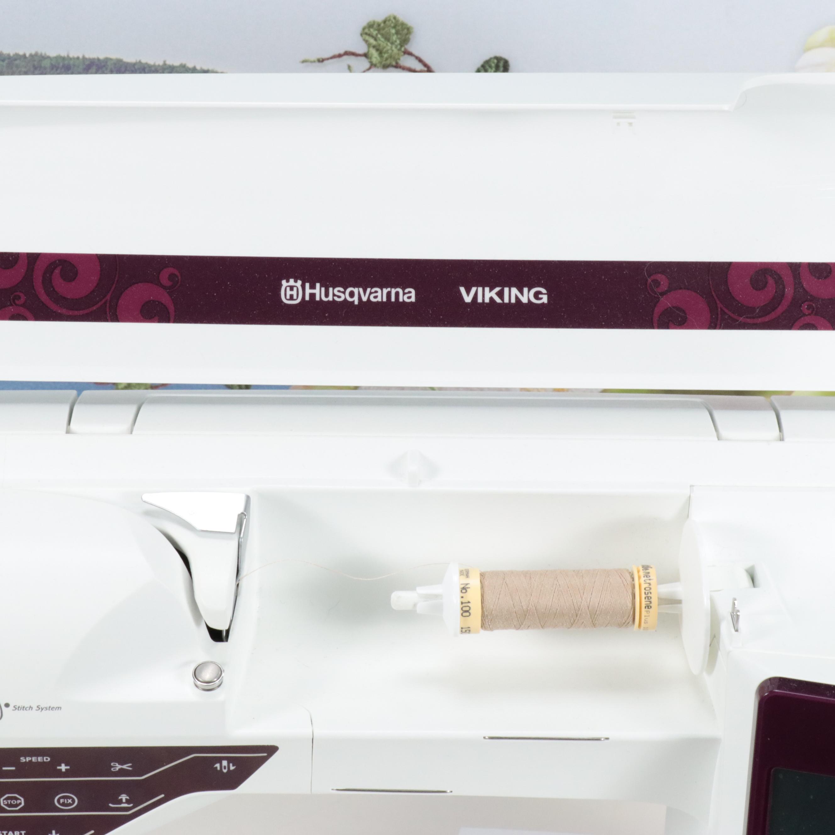 Husqvarna Viking Designer Ruby Royale Sewing Machine and Embroidery Arm