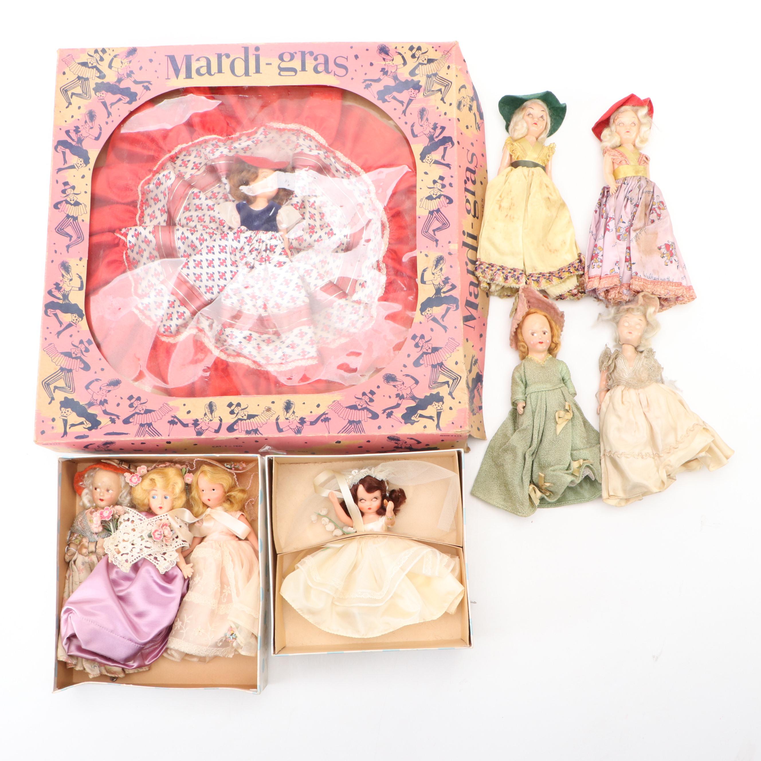 Mardi-gras and Elite Creation "Rose Mary" Doll with Nancy Ann, PMA, Other Dolls