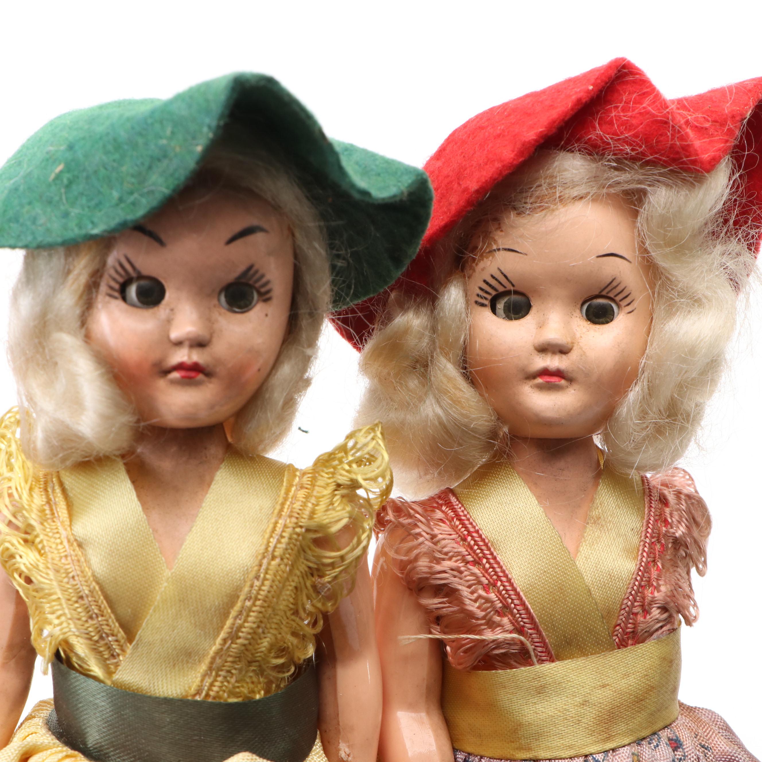 Mardi-gras and Elite Creation "Rose Mary" Doll with Nancy Ann, PMA, Other Dolls