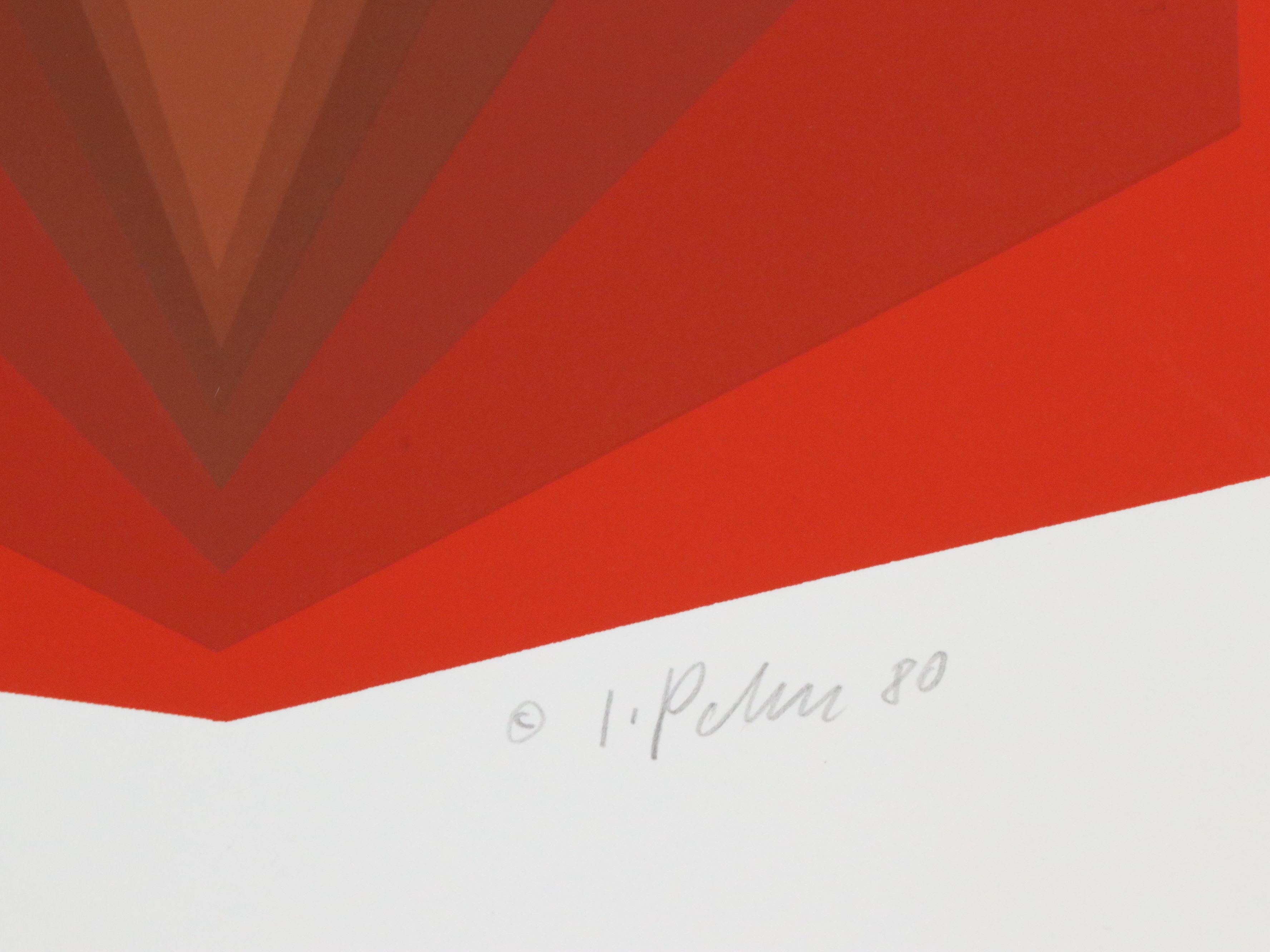 Jürgen Peters Op Art Serigraph, 1980