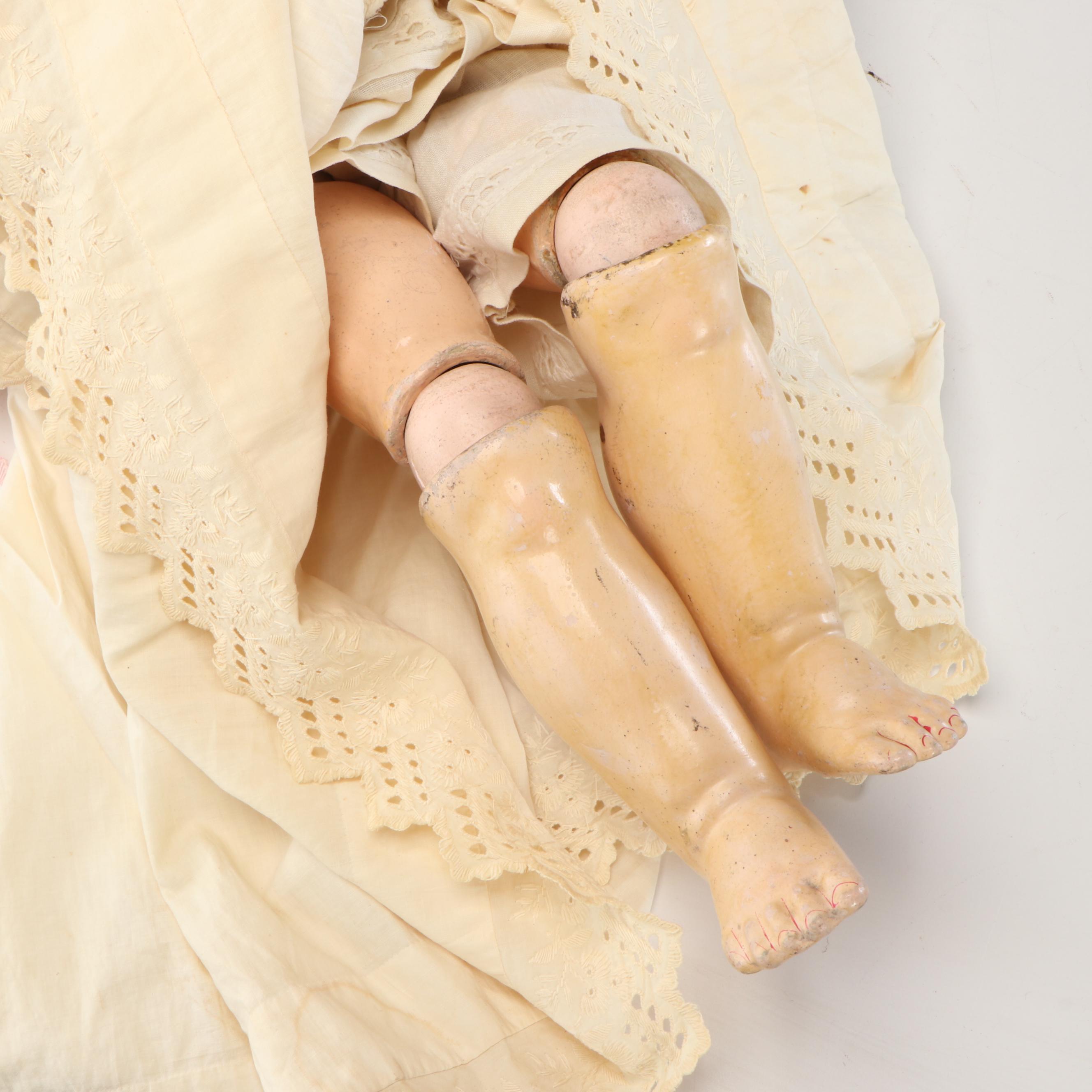 MAH Handwerck Socket Head and Jointed Composition Body Doll with Rocking Chair