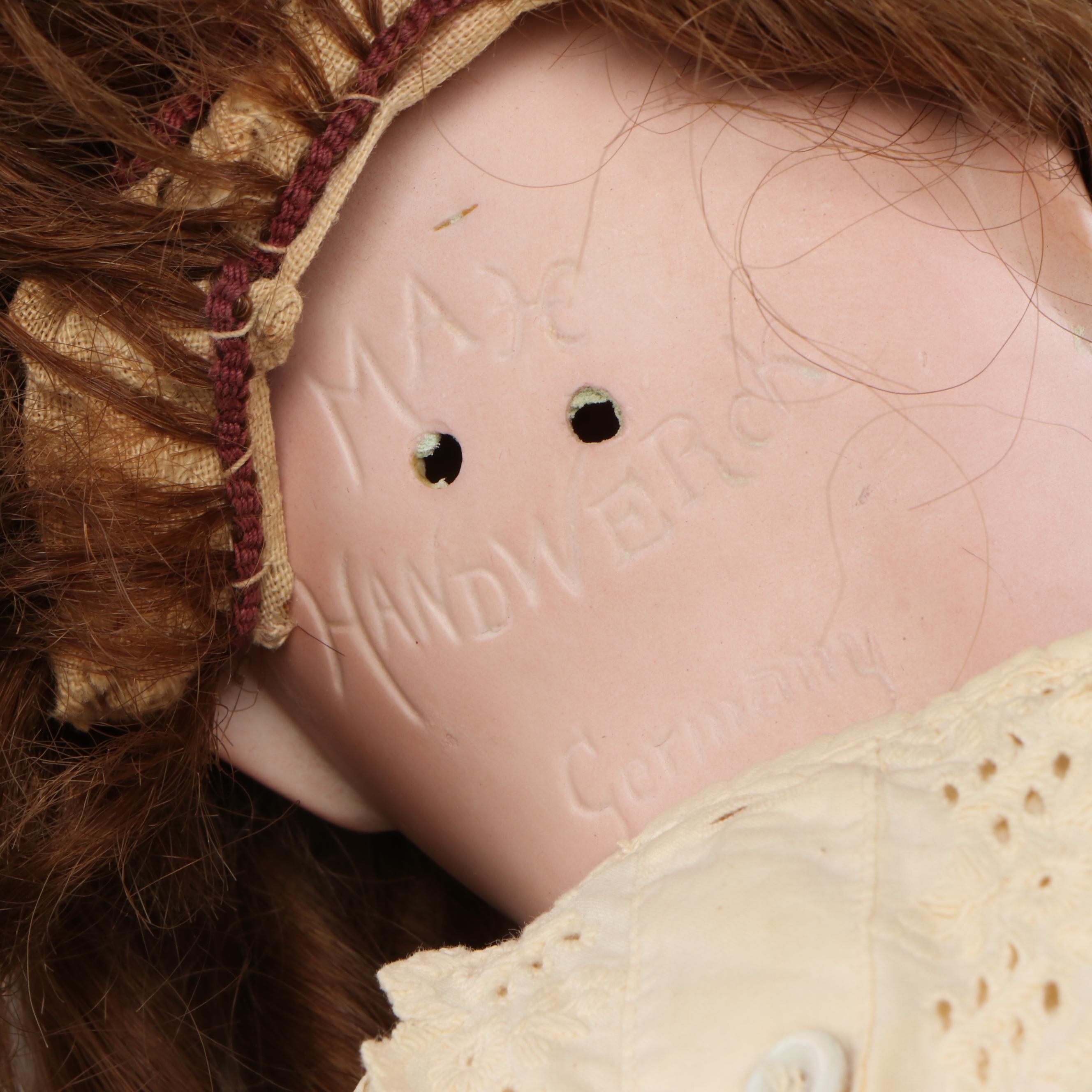 MAH Handwerck Socket Head and Jointed Composition Body Doll with Rocking Chair