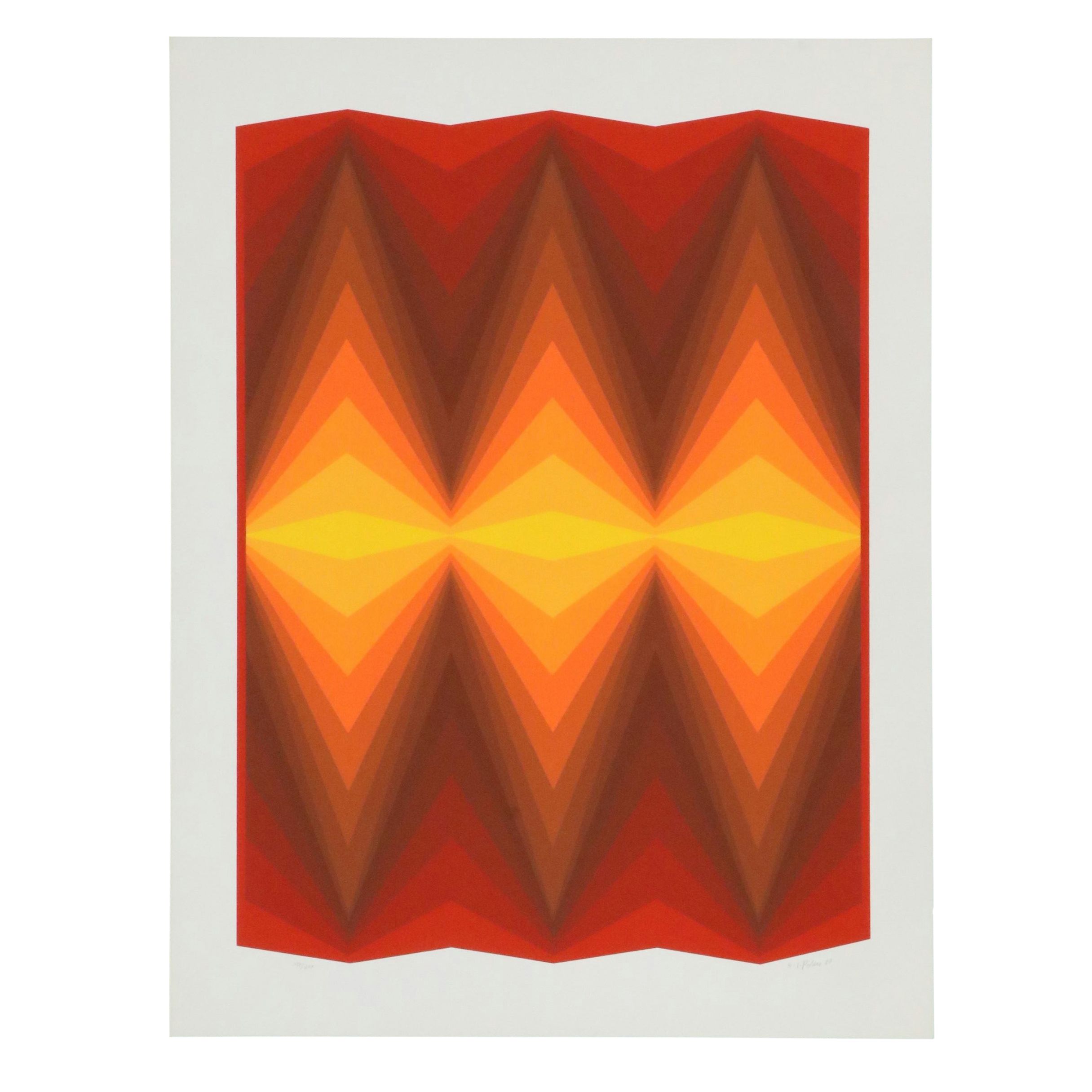 Jürgen Peters Op Art Serigraph, 1980