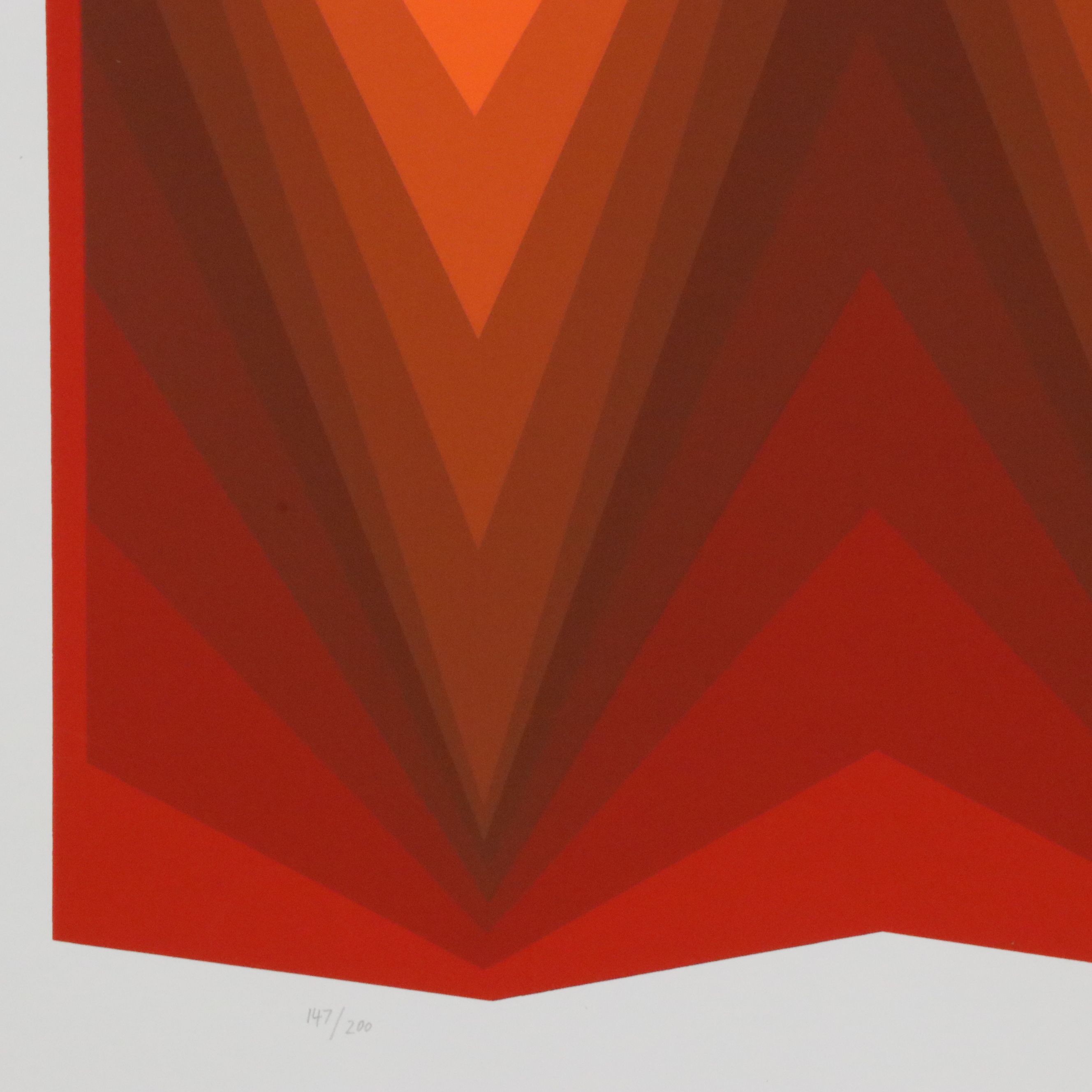 Jürgen Peters Op Art Serigraph, 1980