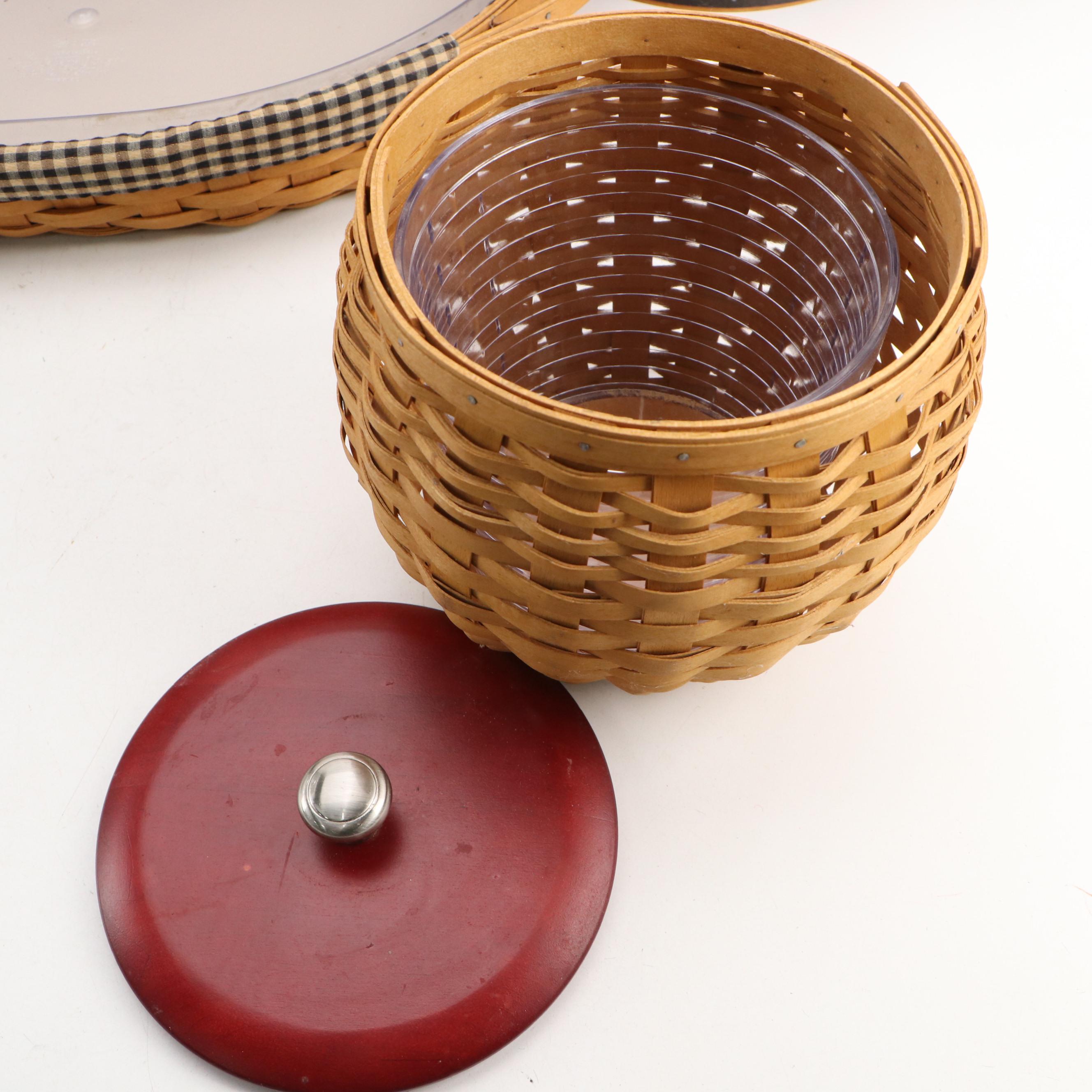 Longaberger Woven Baskets, Canisters and Casserole Dish