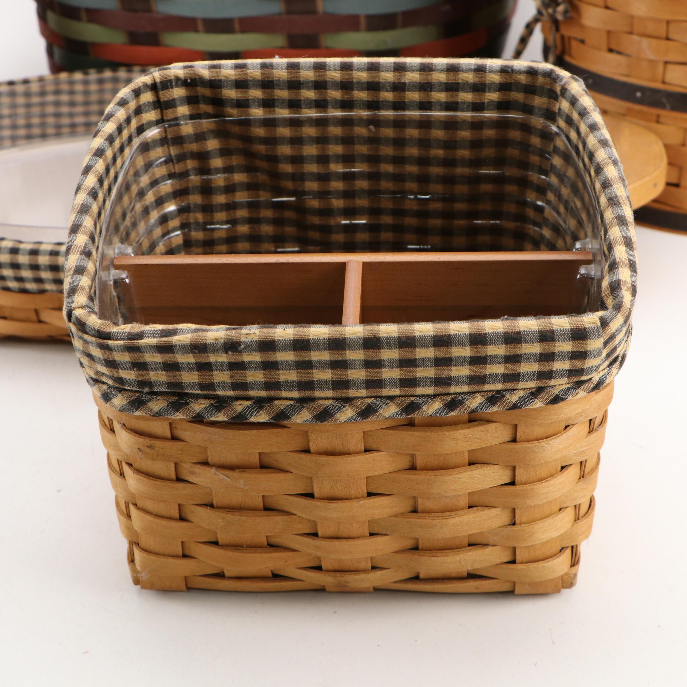 Longaberger Woven Baskets, Canisters and Casserole Dish