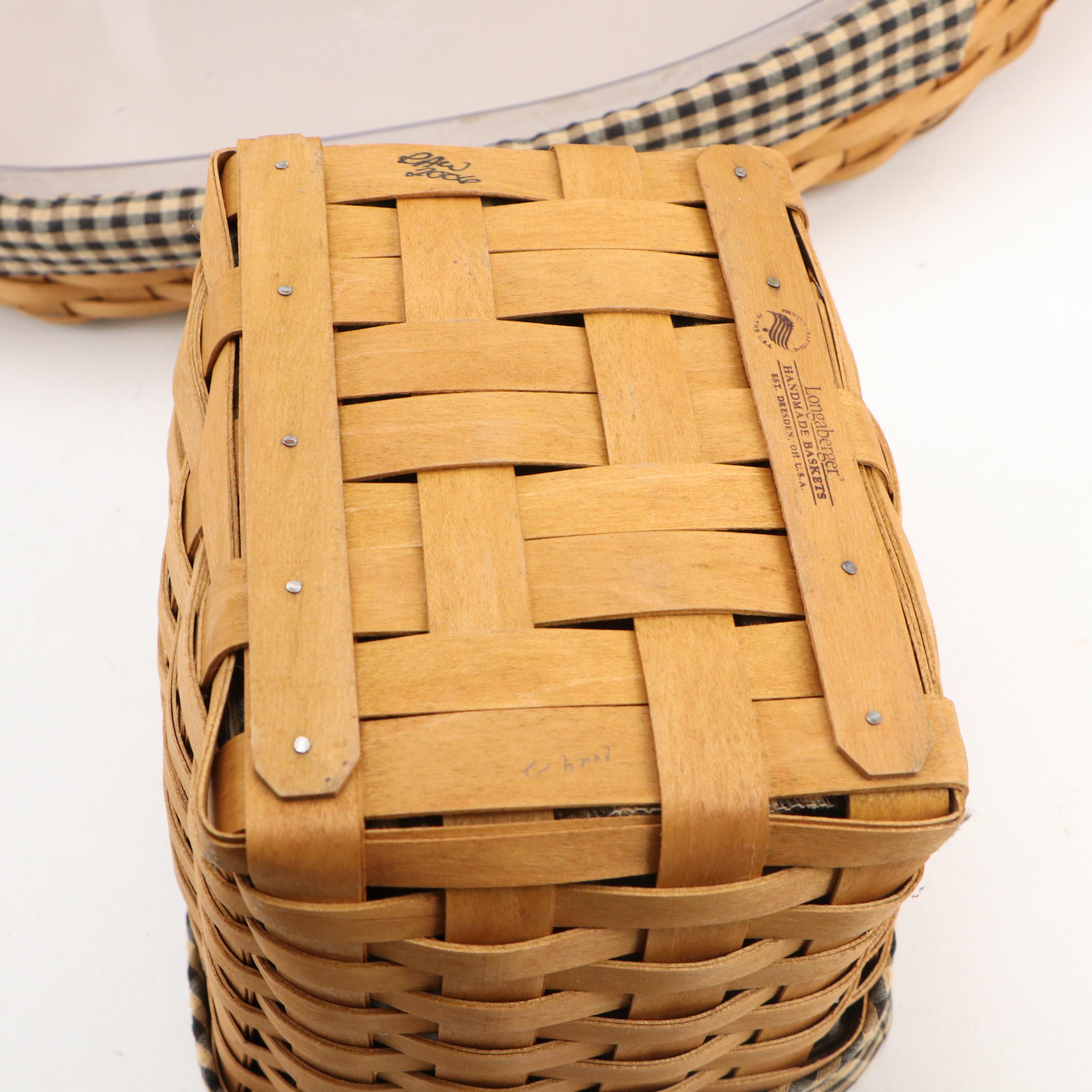Longaberger Woven Baskets, Canisters and Casserole Dish