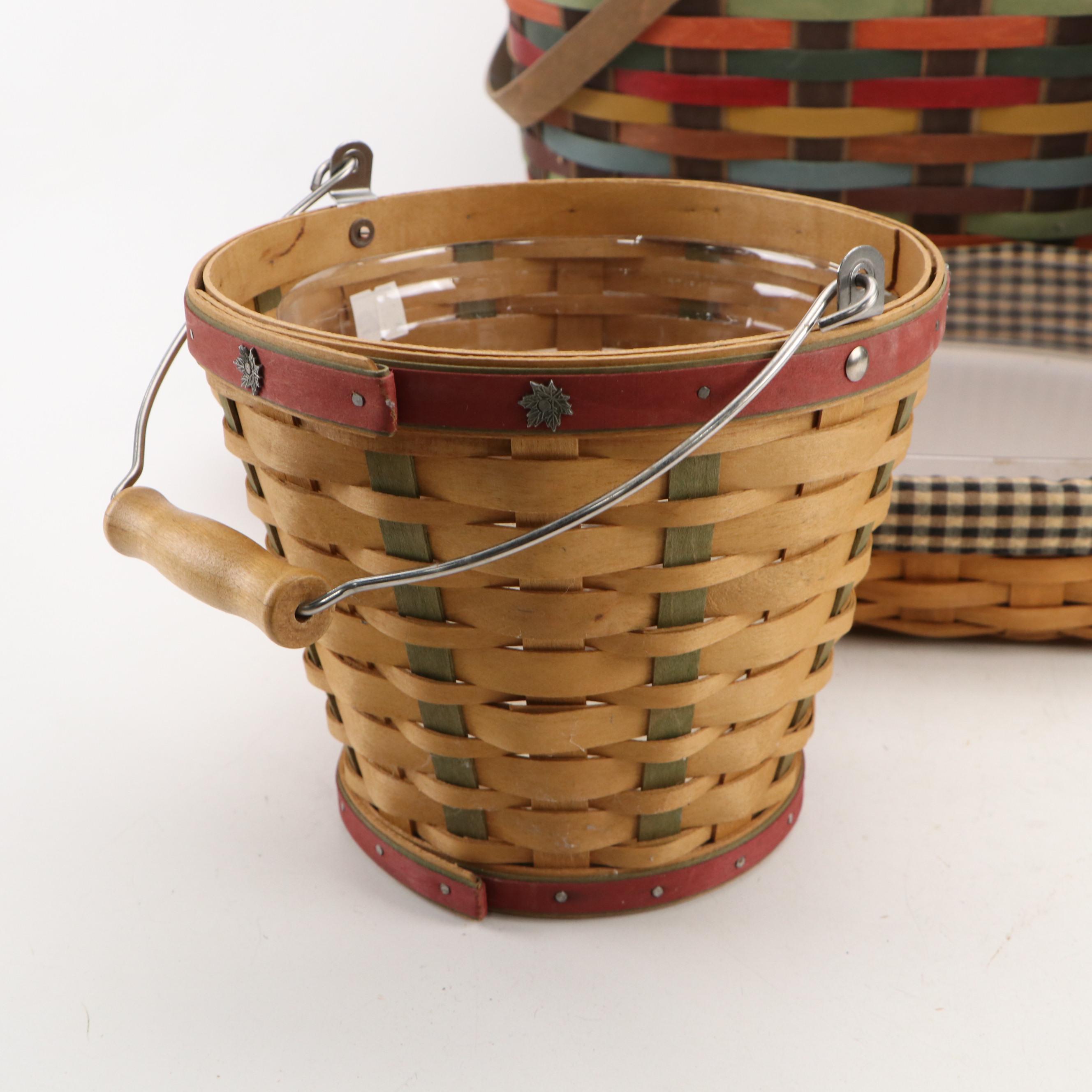 Longaberger Woven Baskets, Canisters and Casserole Dish