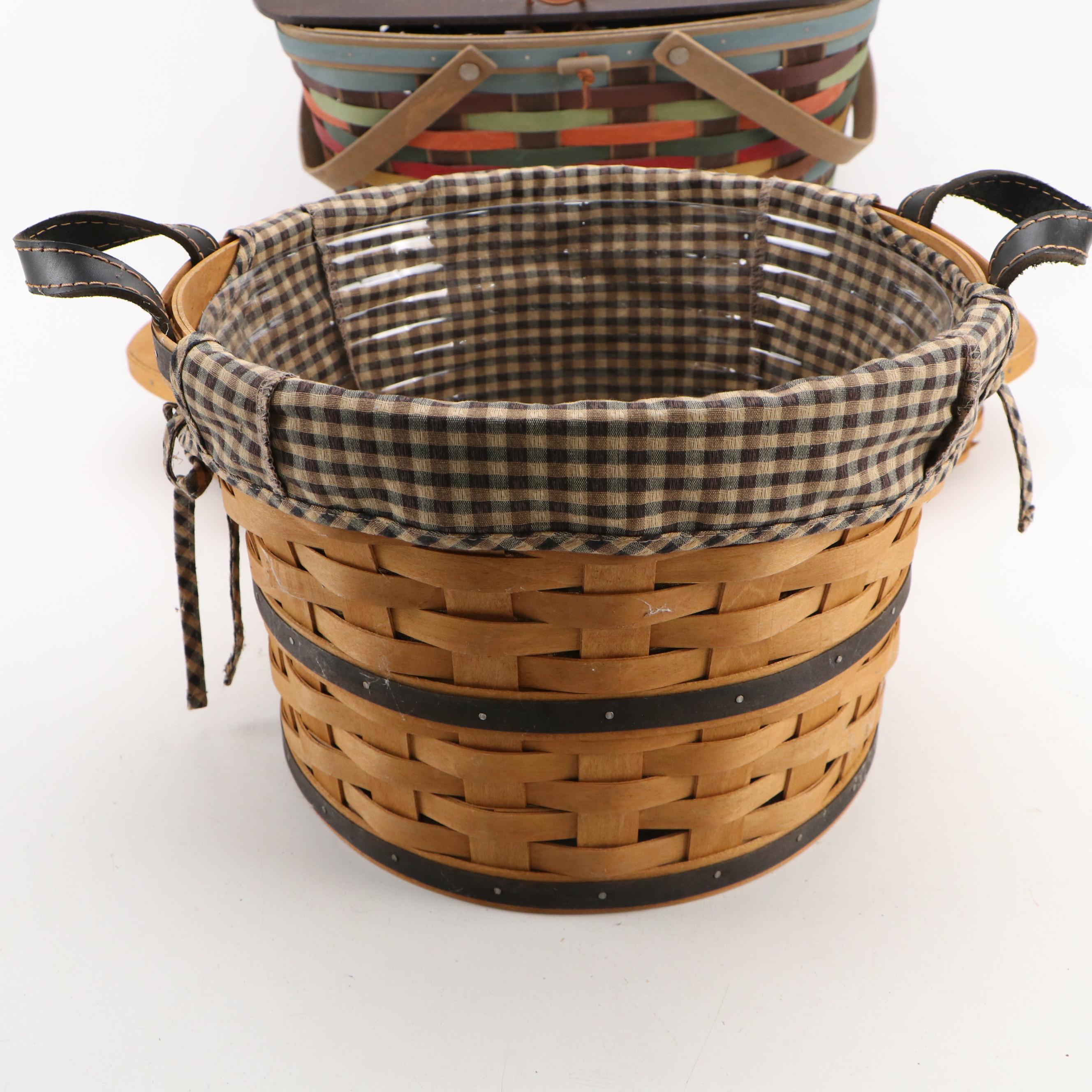 Longaberger Woven Baskets, Canisters and Casserole Dish