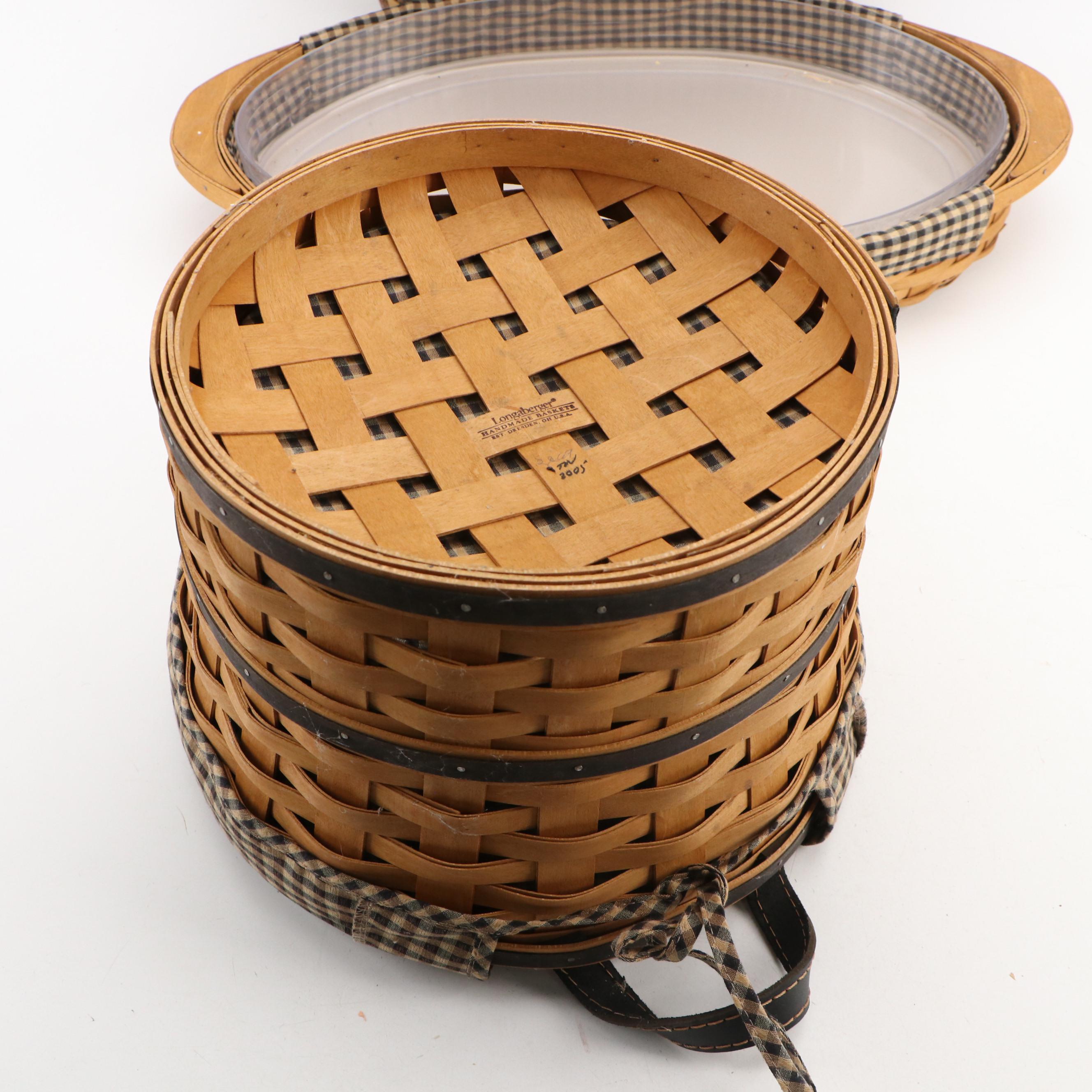 Longaberger Woven Baskets, Canisters and Casserole Dish