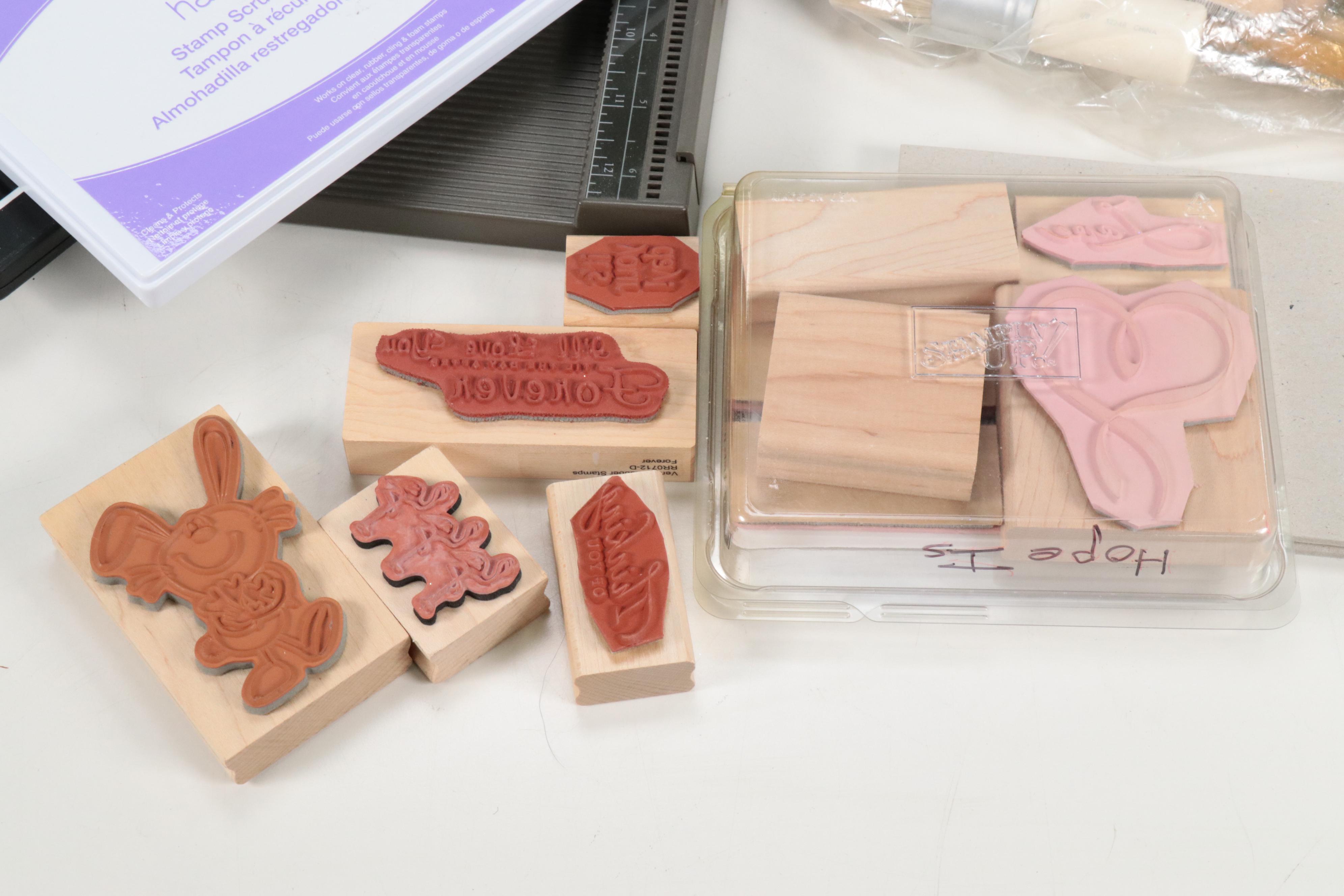 Stamp Up! Wood Stamps with Other Scrapbooking Materials