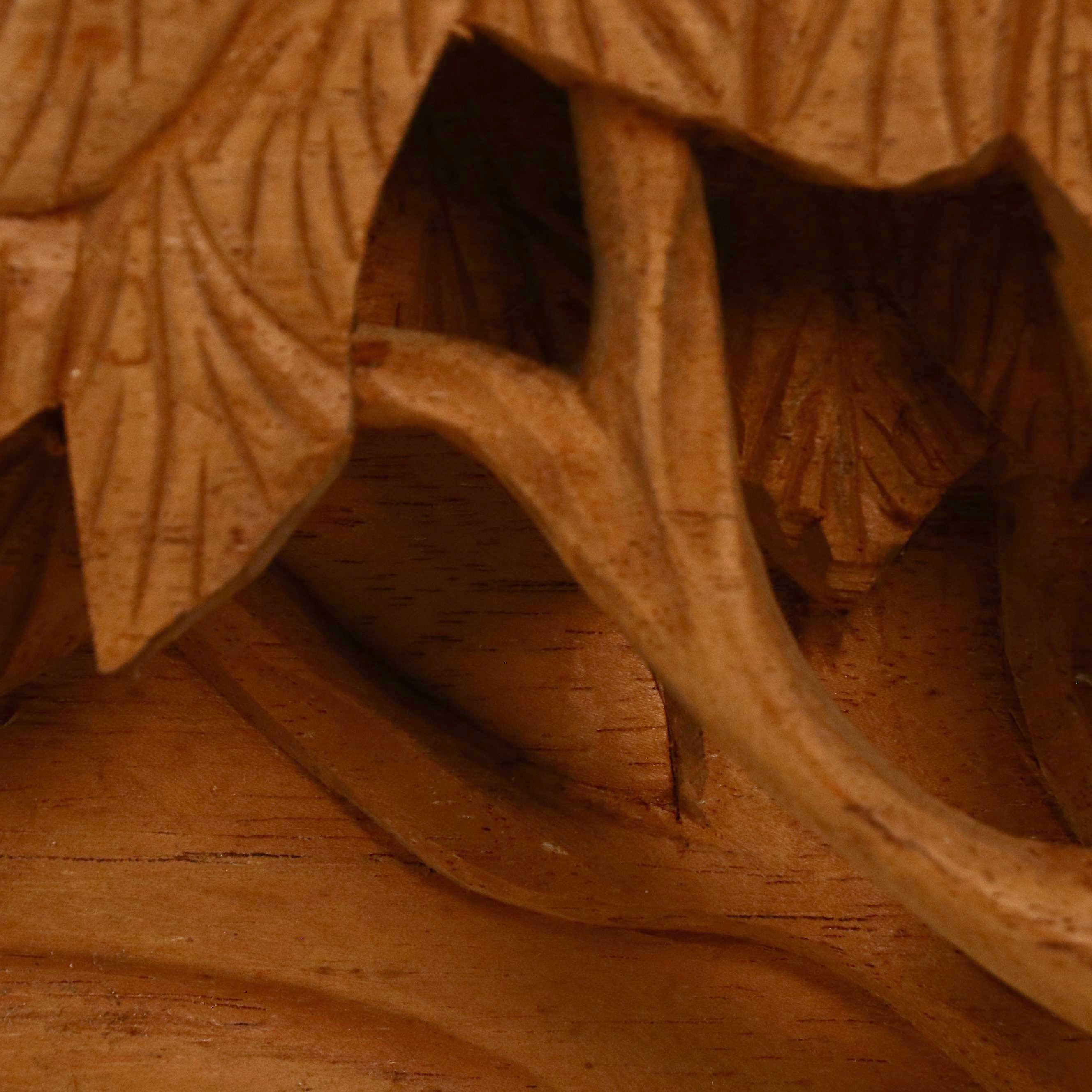 Large-Scale Hand Carved Wood Relief of Western Scene with Running Horses