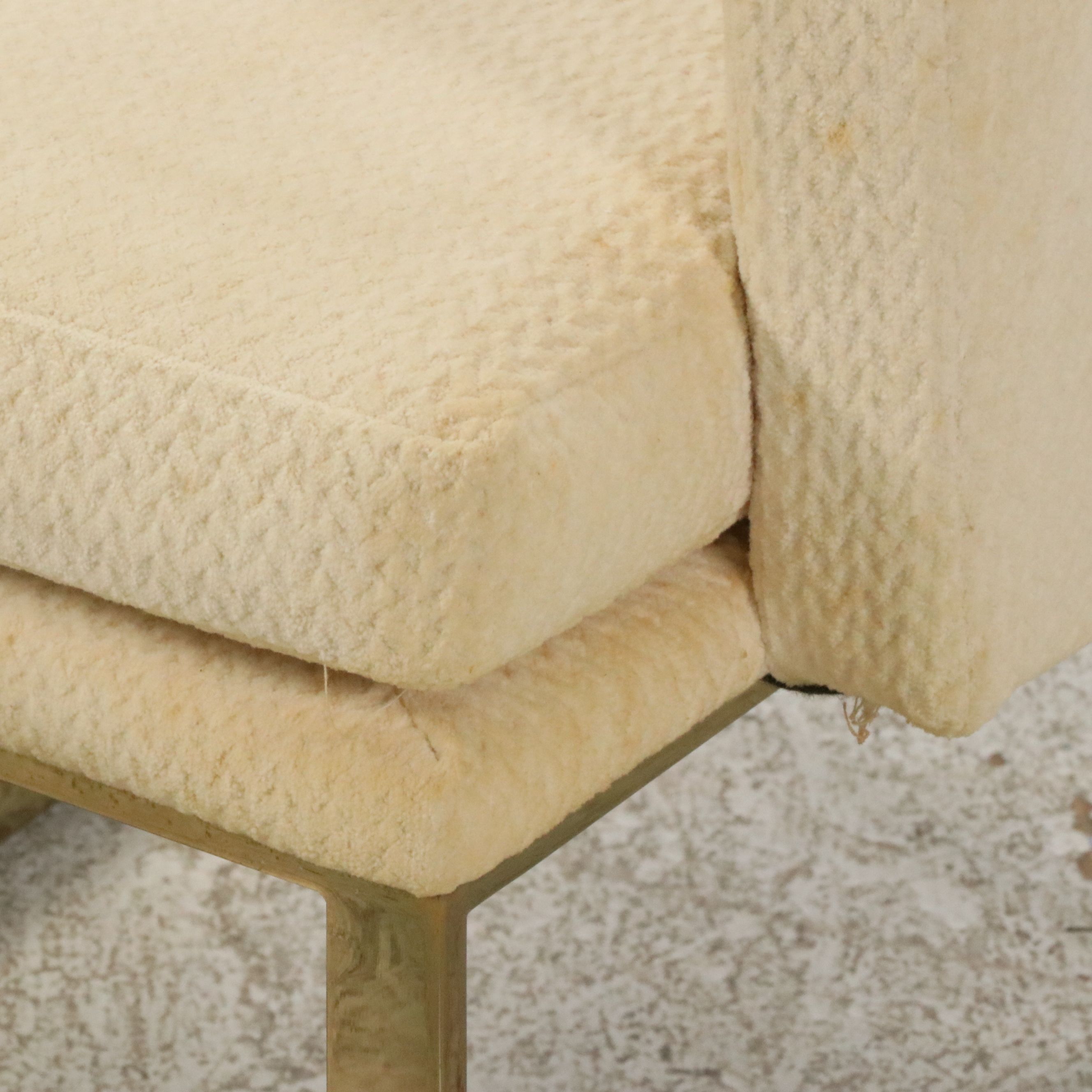 Six Thayer Coggin Dining Chairs on Brass Runner Base