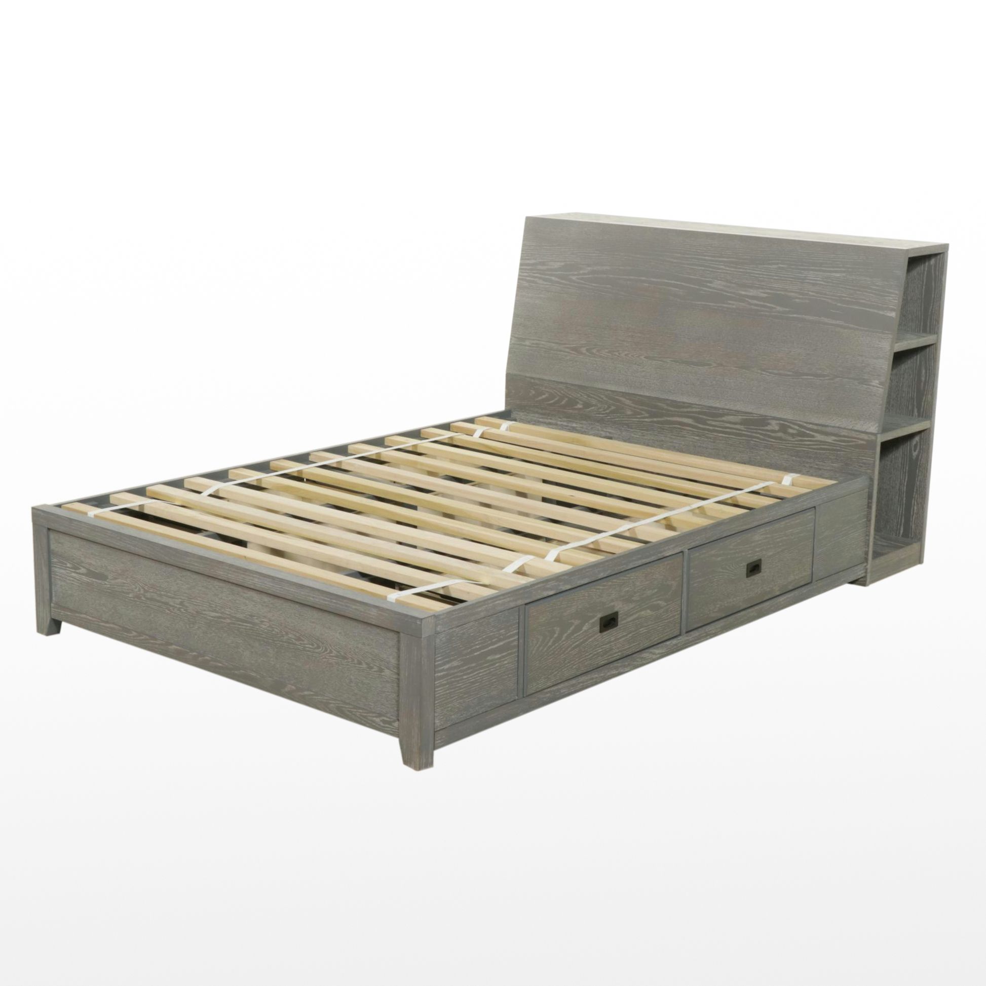 Pottery Barn "Finley" Smoked Charcoal Full Size Platform Storage Bed, 2022