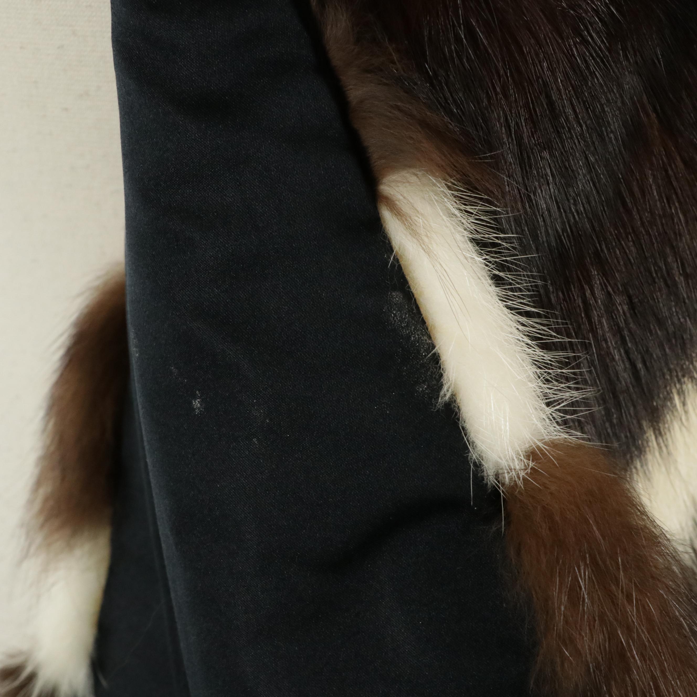 Stripe Pattern Fox Fur Loop Scarf from Jacques Ferber Furs