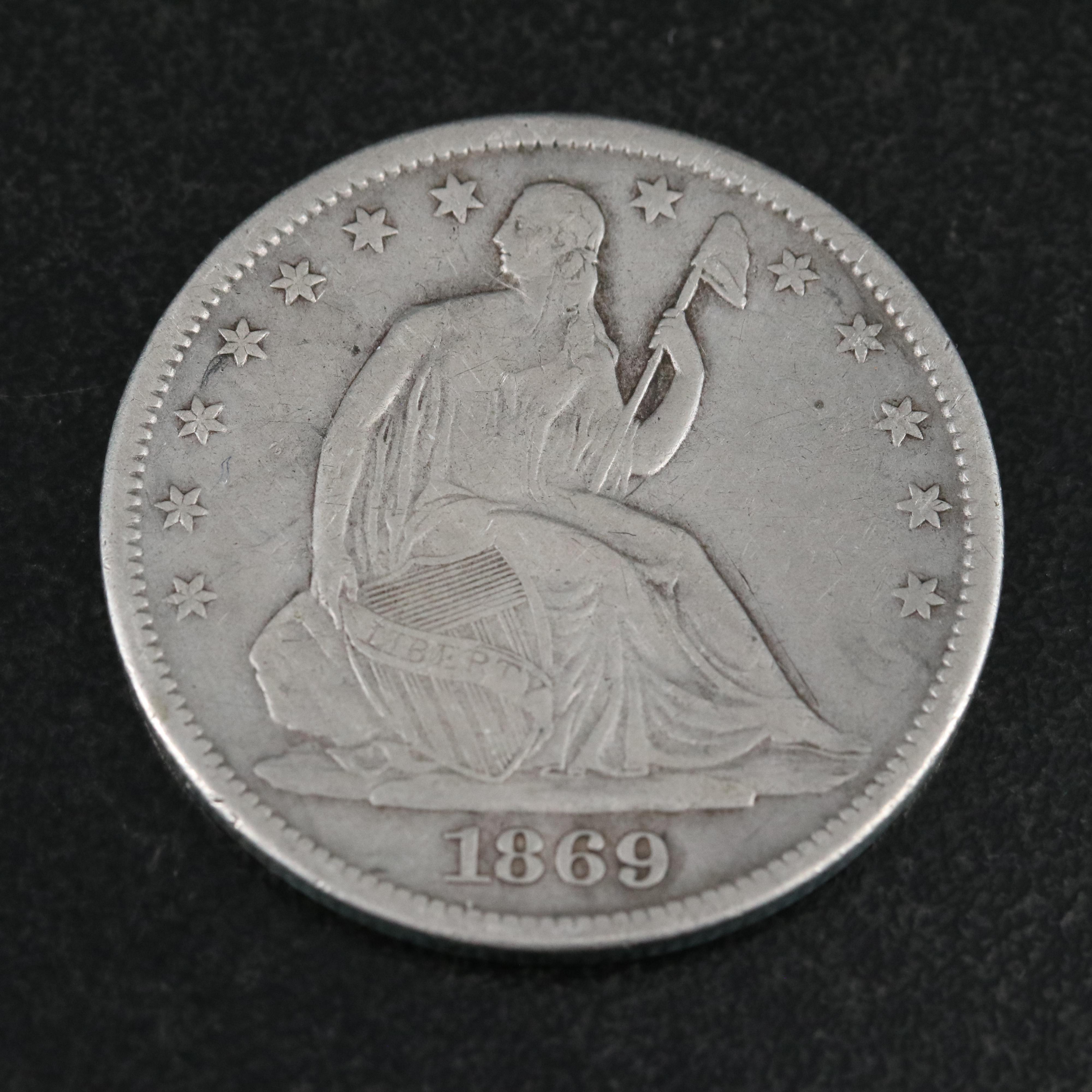 1869-S Seated Liberty Half Dollar
