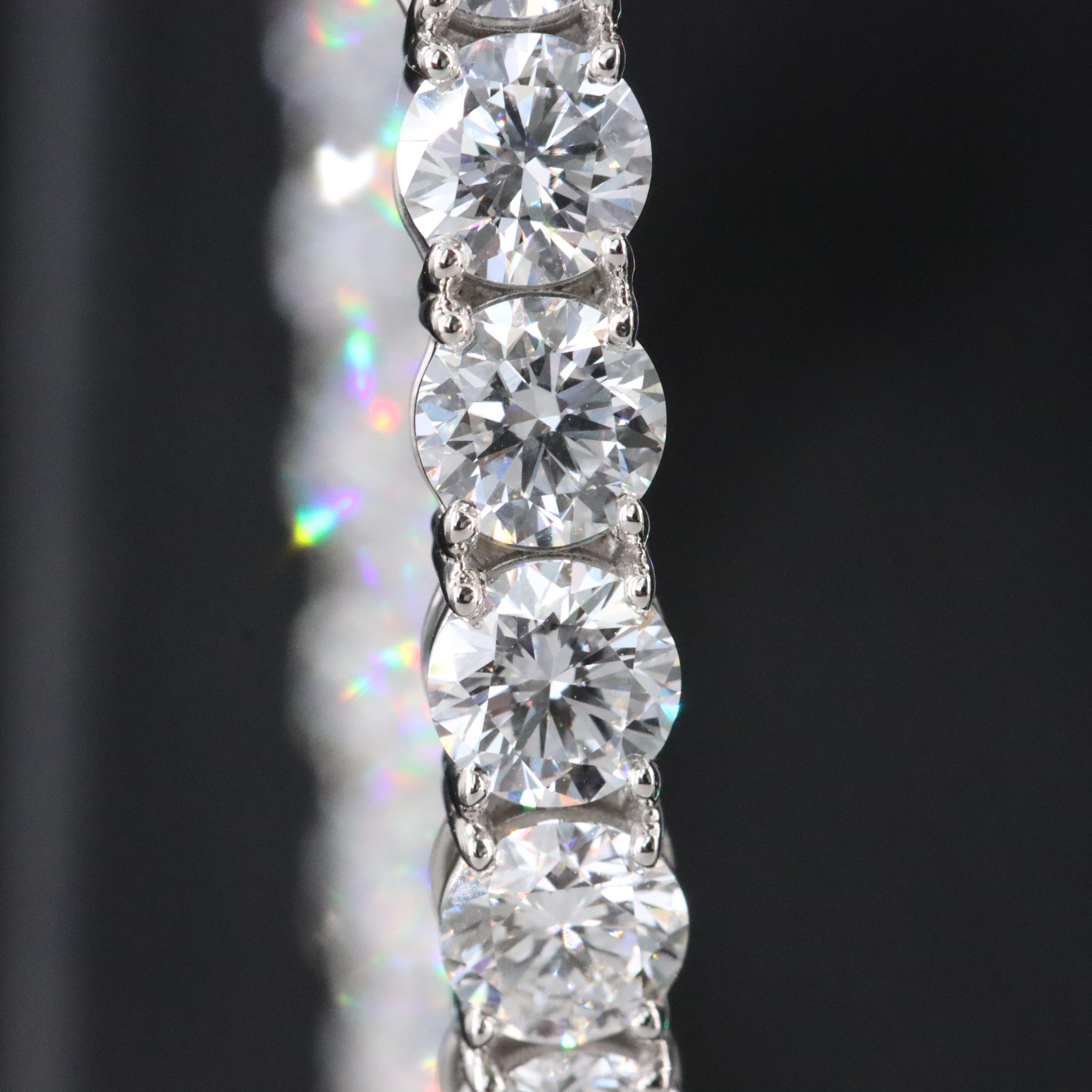 Platinum 13.70 CTW Lab Grown Diamond Inside Out Hoop Earrings