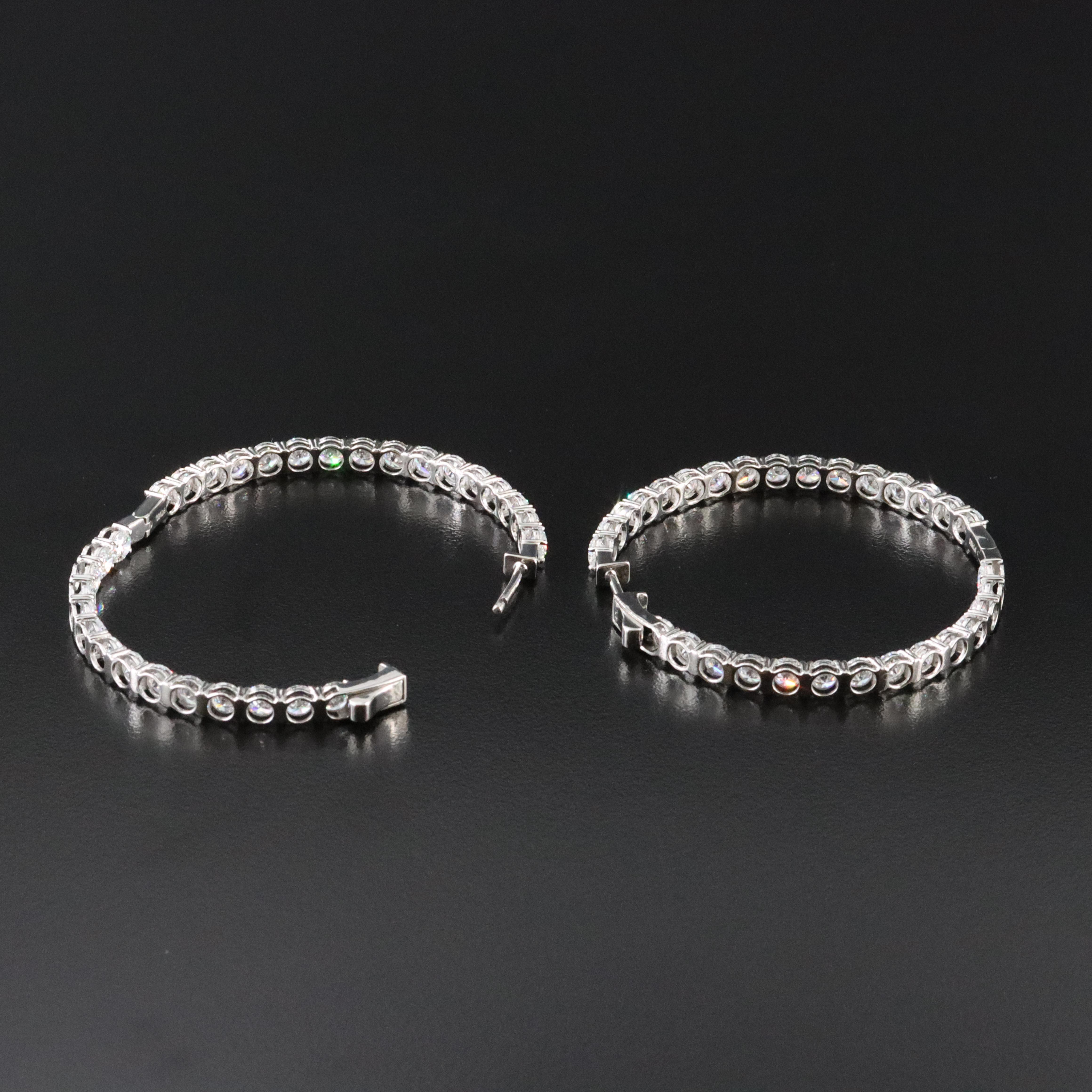 Platinum 13.70 CTW Lab Grown Diamond Inside Out Hoop Earrings