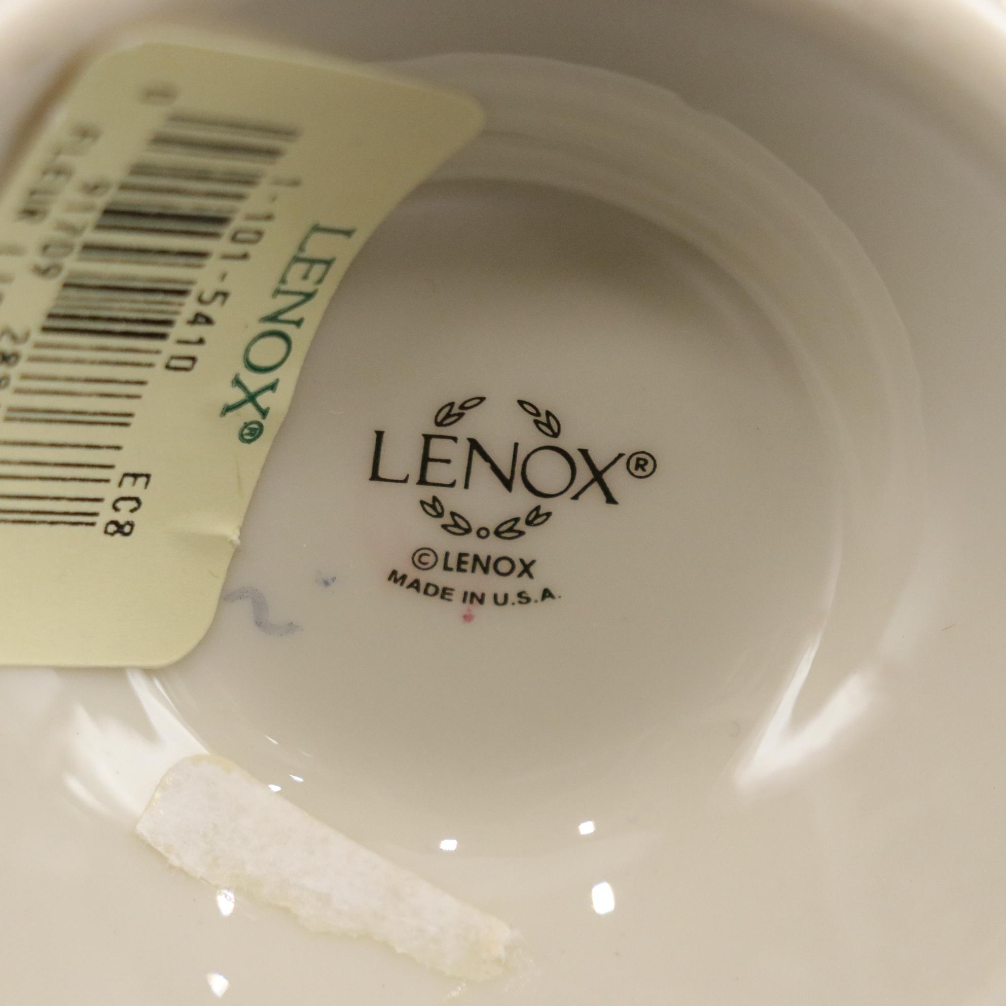 Lenox "Fleur De Lis" Pierced Vase & "Canterbury" Bowl