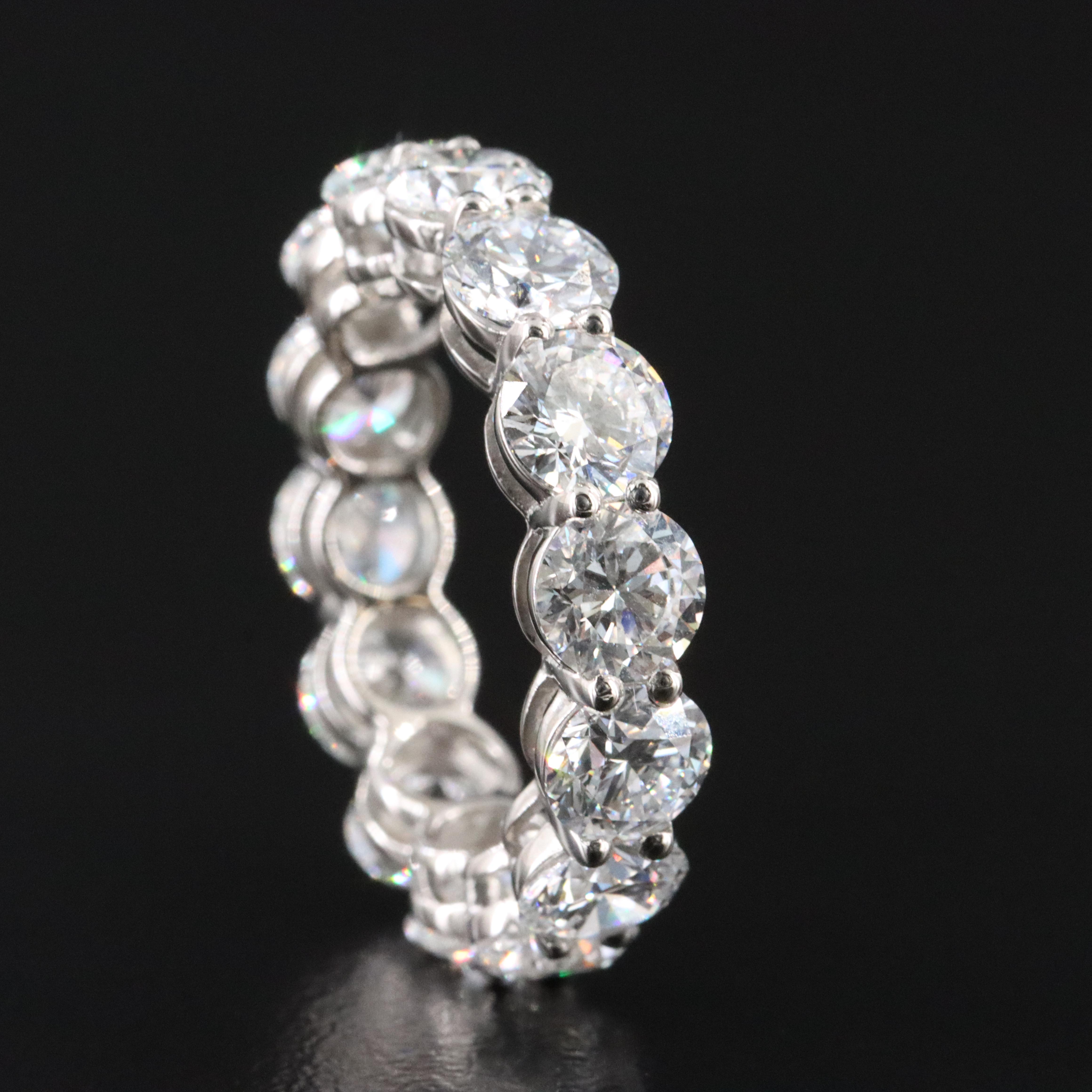 Platinum 7.21 CTW Lab Grown Diamond Eternity Band