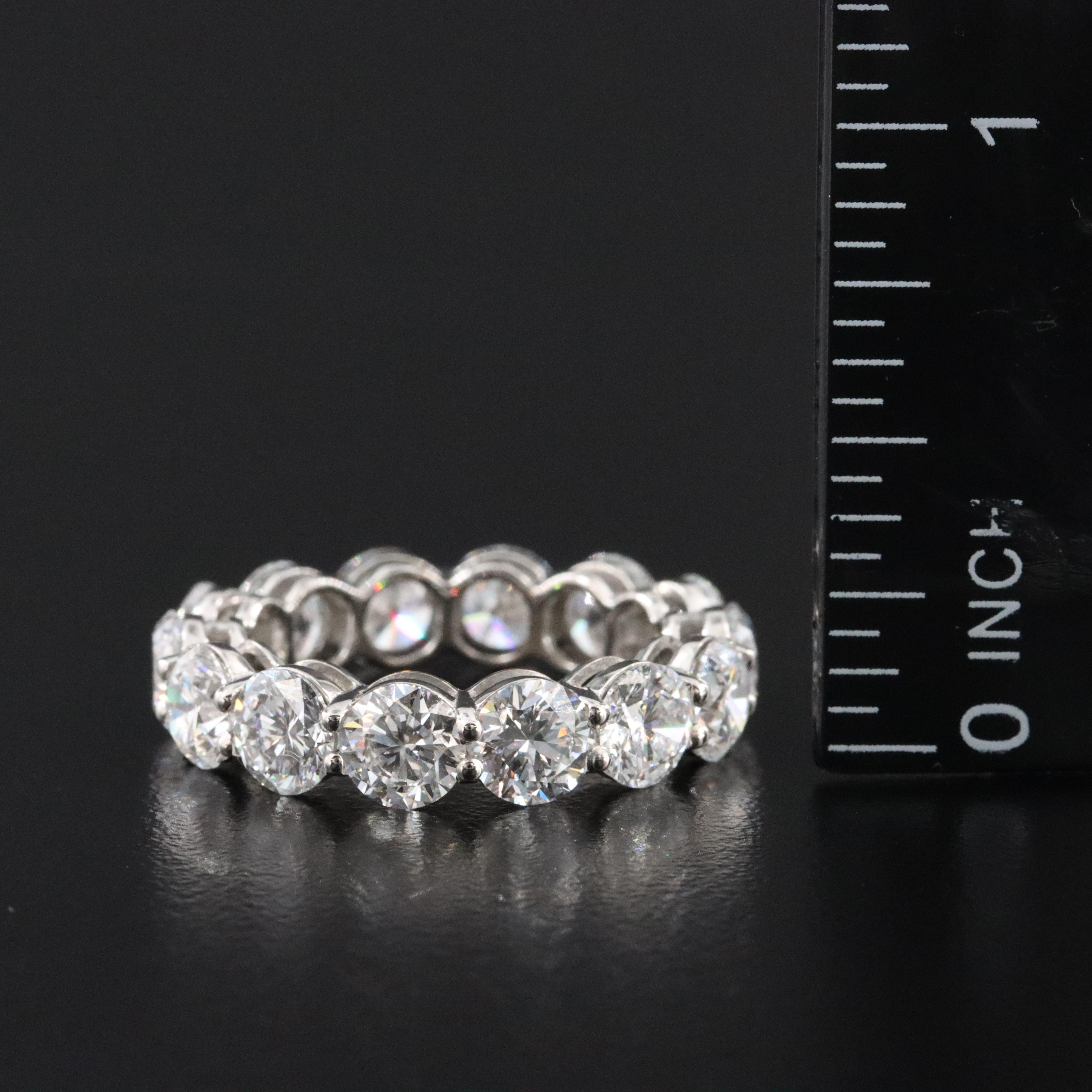 Platinum 7.21 CTW Lab Grown Diamond Eternity Band