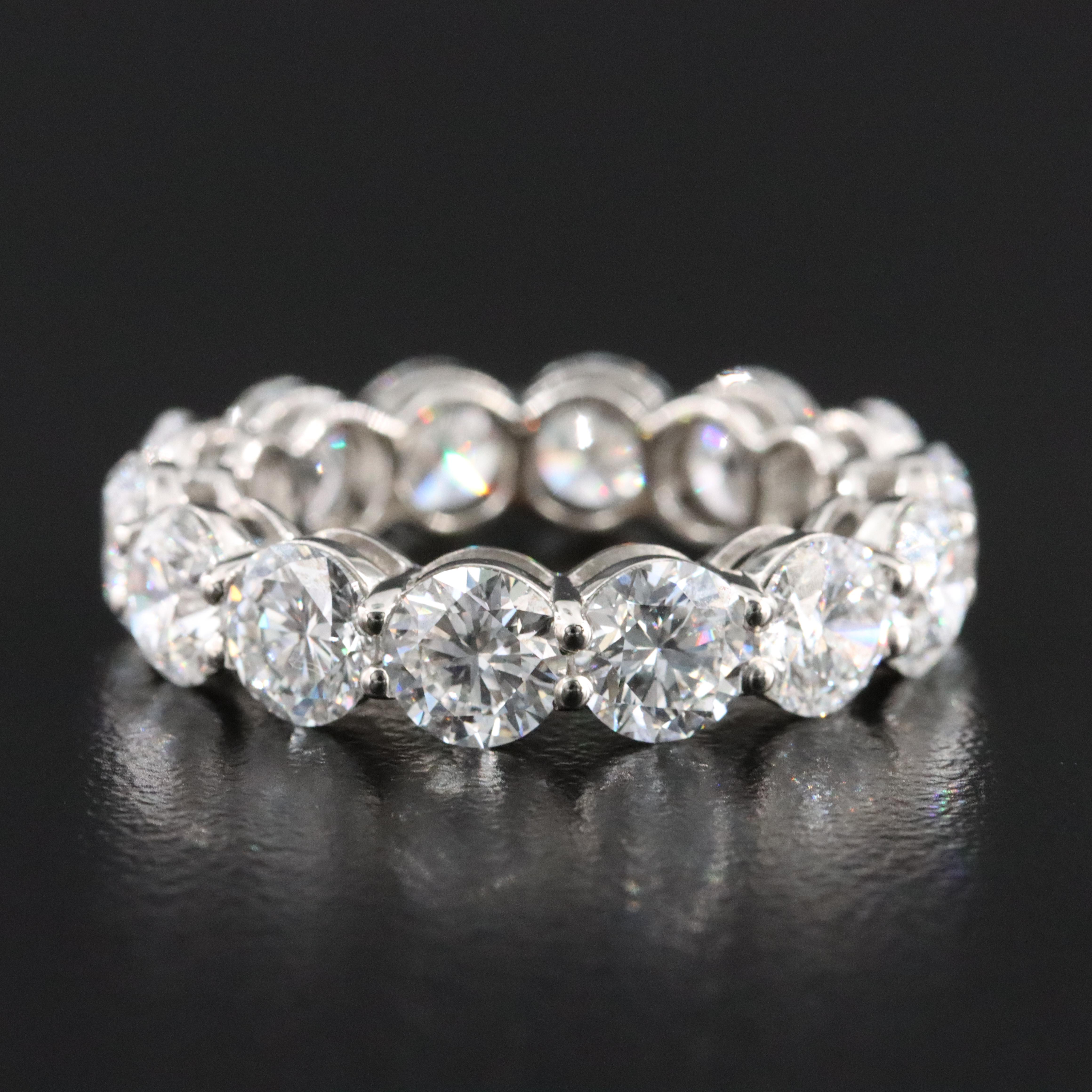 Platinum 7.21 CTW Lab Grown Diamond Eternity Band