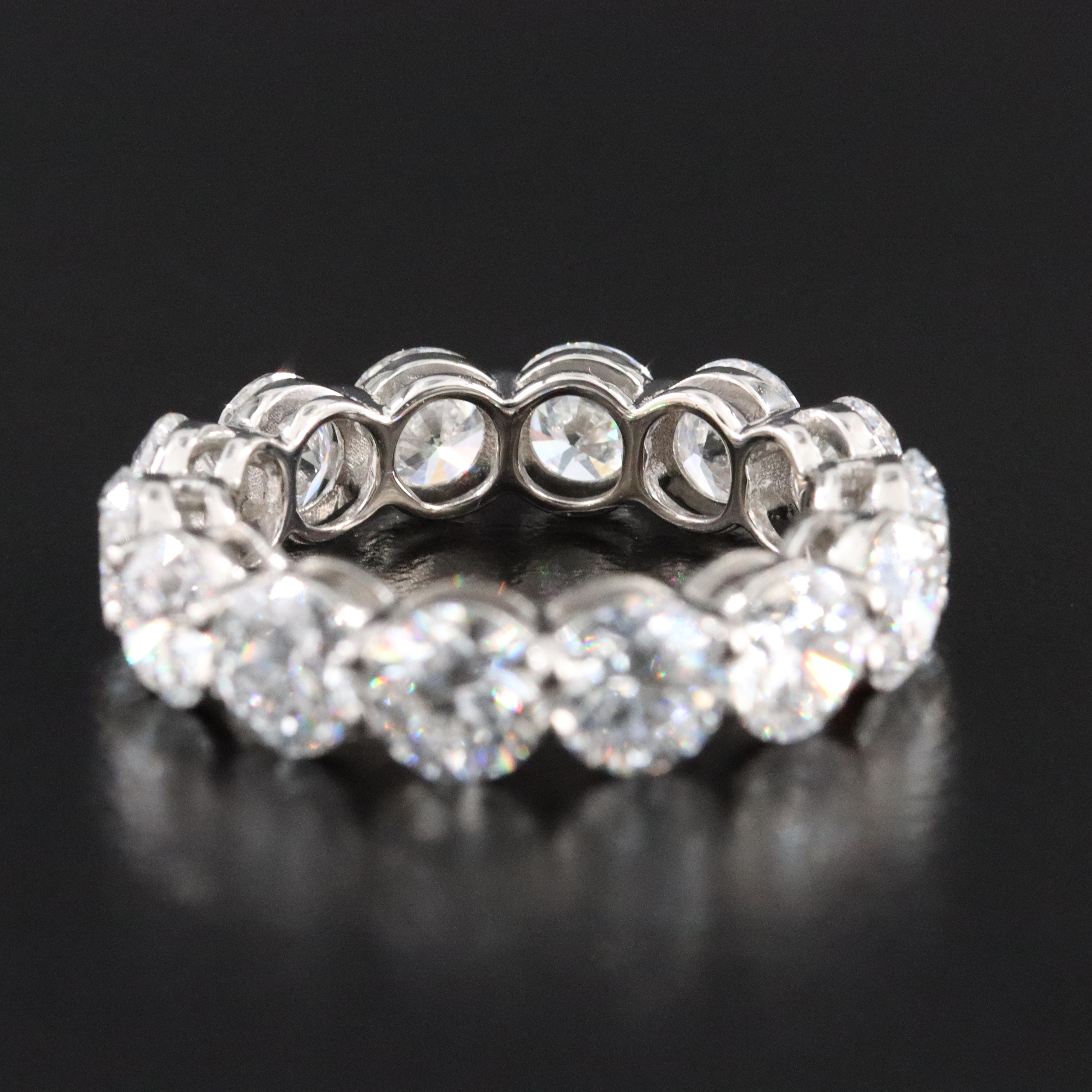 Platinum 7.21 CTW Lab Grown Diamond Eternity Band