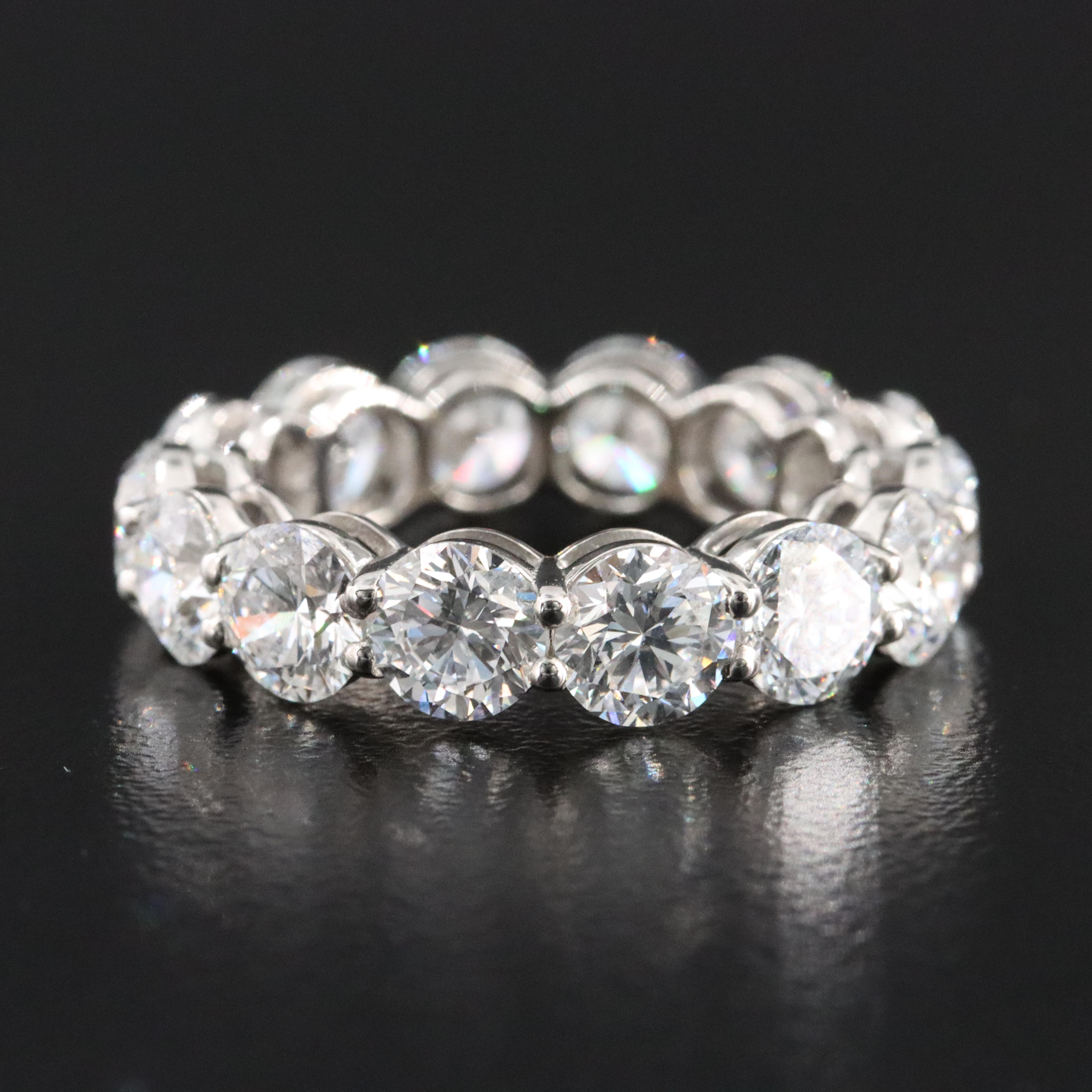 Platinum 7.21 CTW Lab Grown Diamond Eternity Band