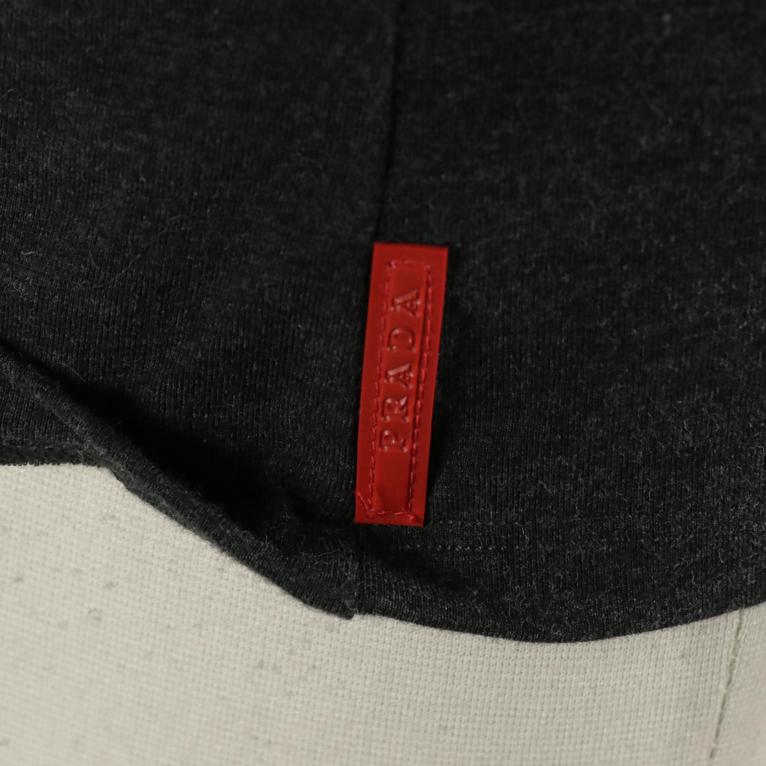 Prada Sport Cotton Blend Long Sleeve Tops with Zip Pocket Details