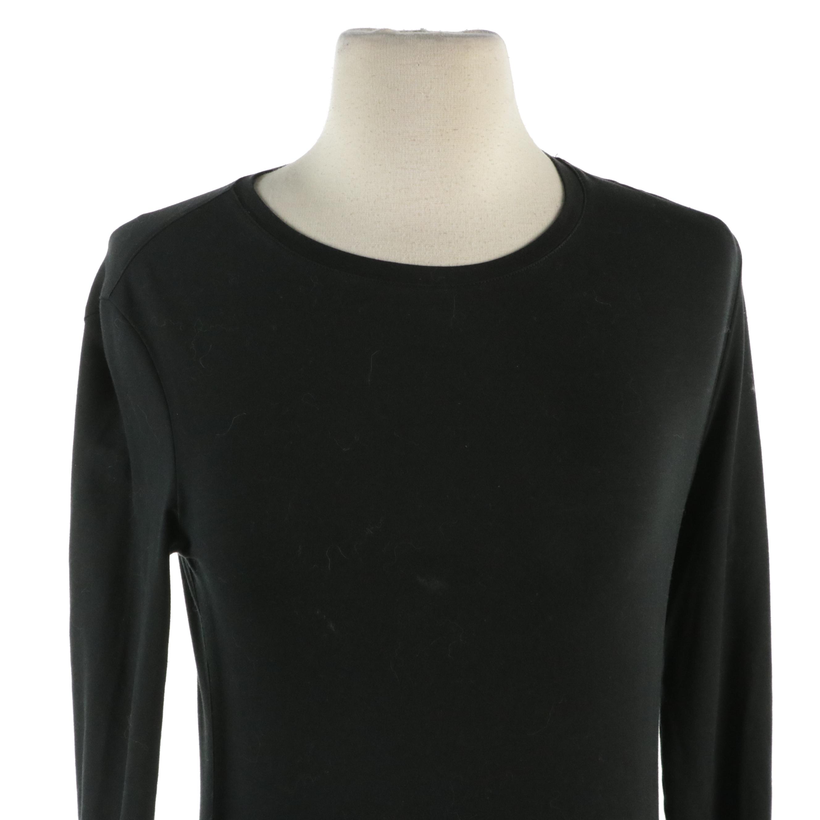 Prada Sport Cotton Blend Long Sleeve Tops with Zip Pocket Details