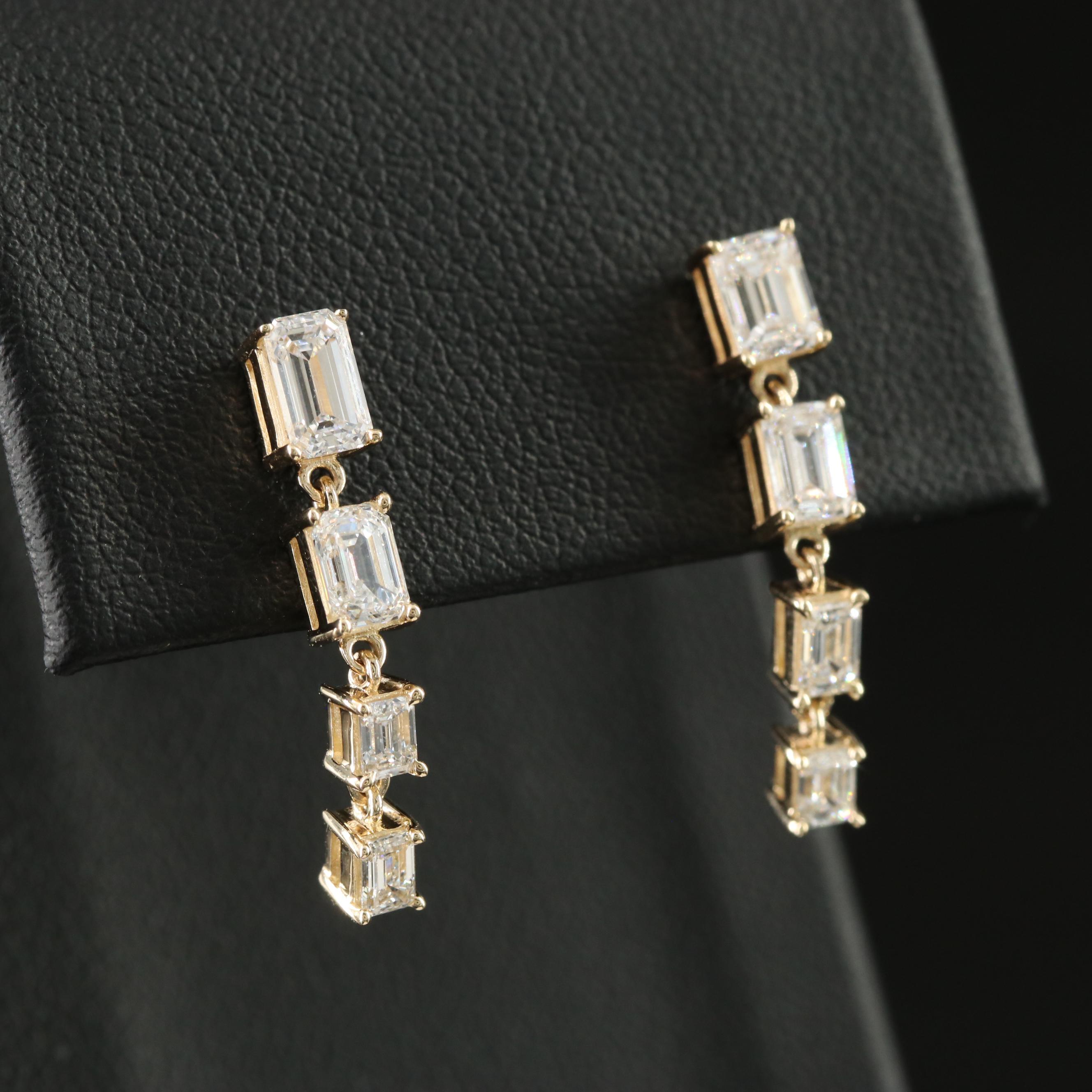14K 2.00 CTW Lab Grown Diamond Earrings