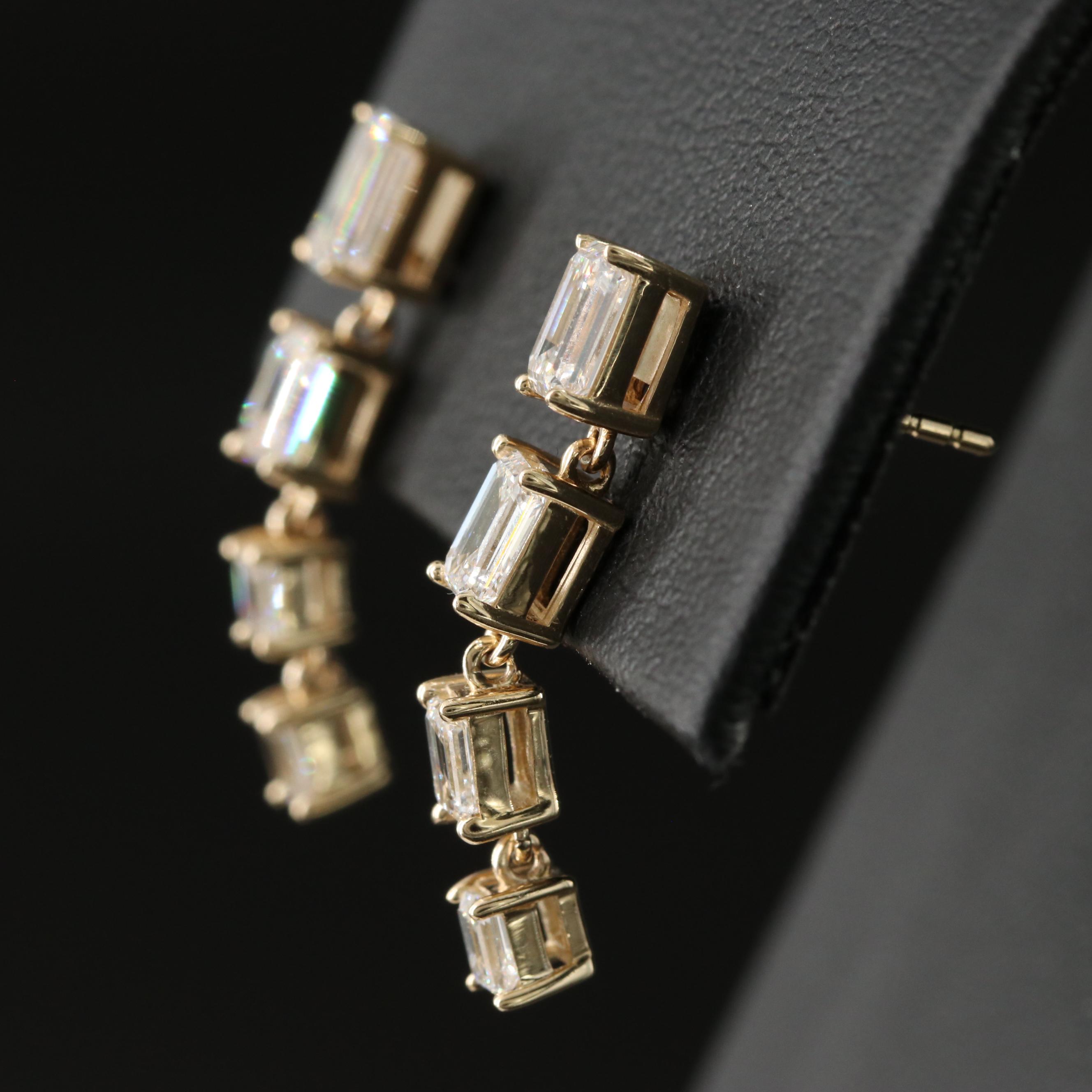 14K 2.00 CTW Lab Grown Diamond Earrings