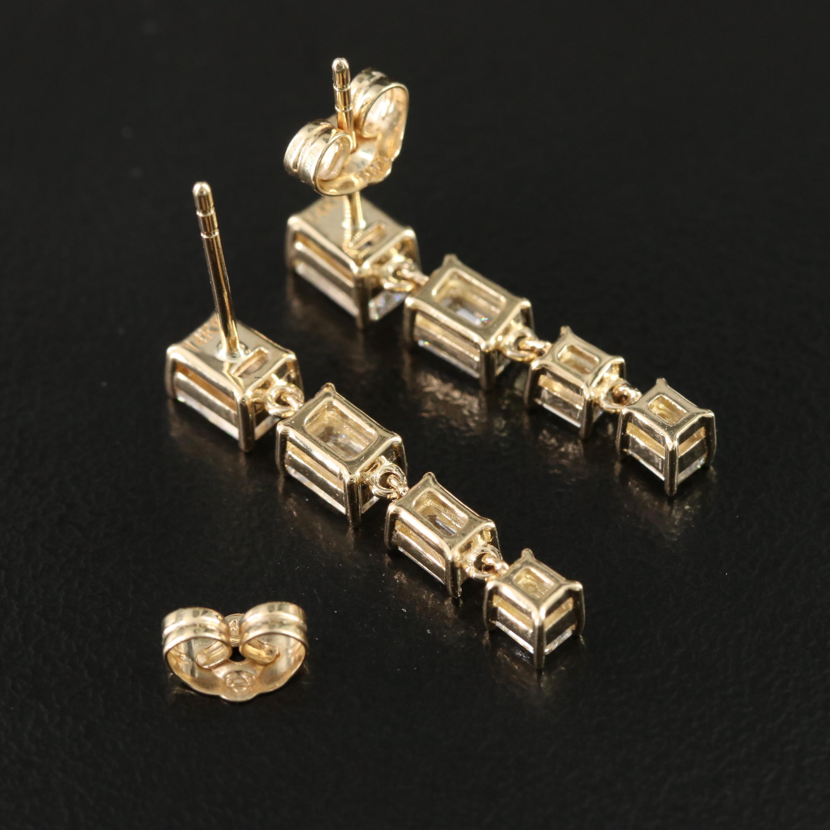 14K 2.00 CTW Lab Grown Diamond Earrings