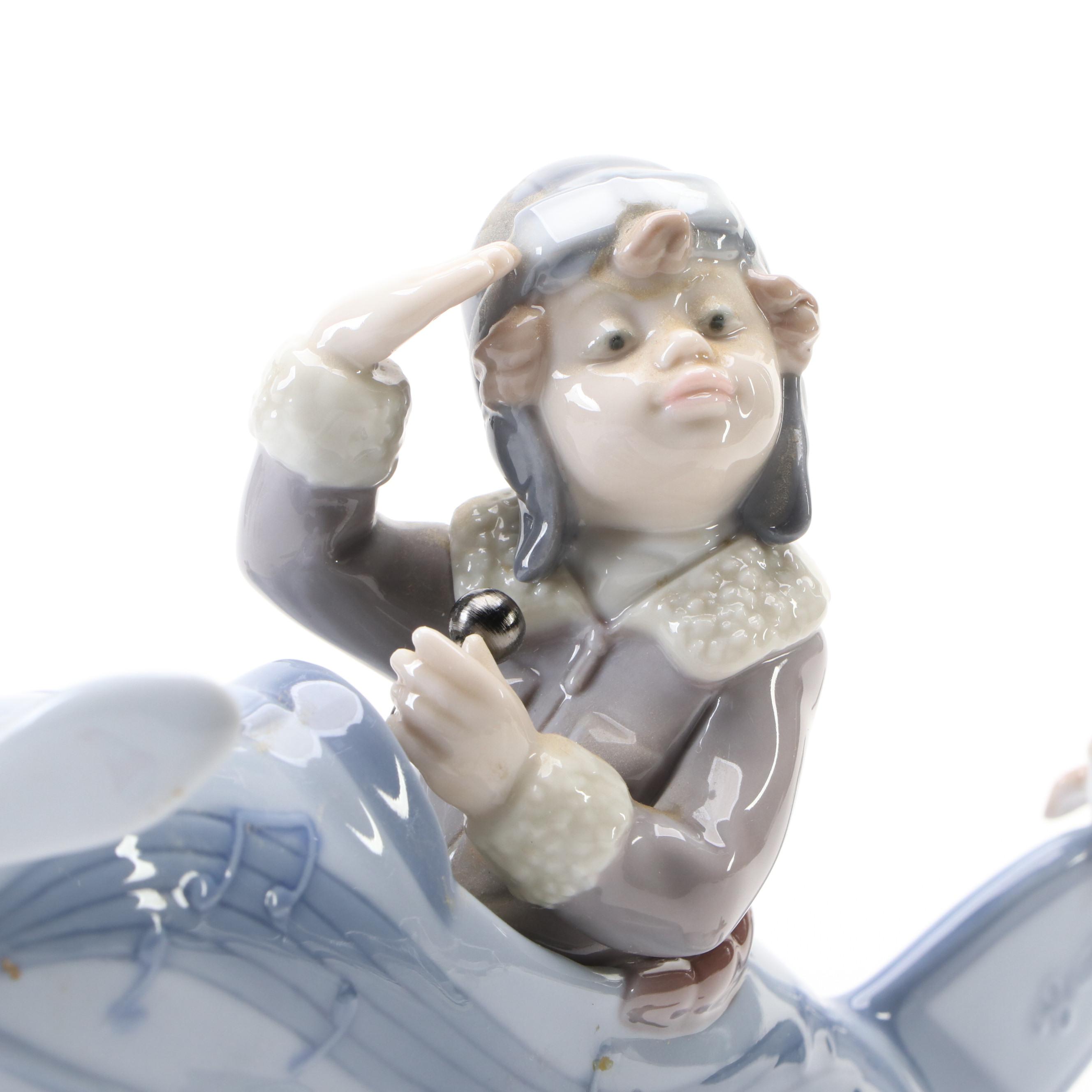 Lladró "Over the Clouds" Porcelain Figurine Designed by Joan Coderch