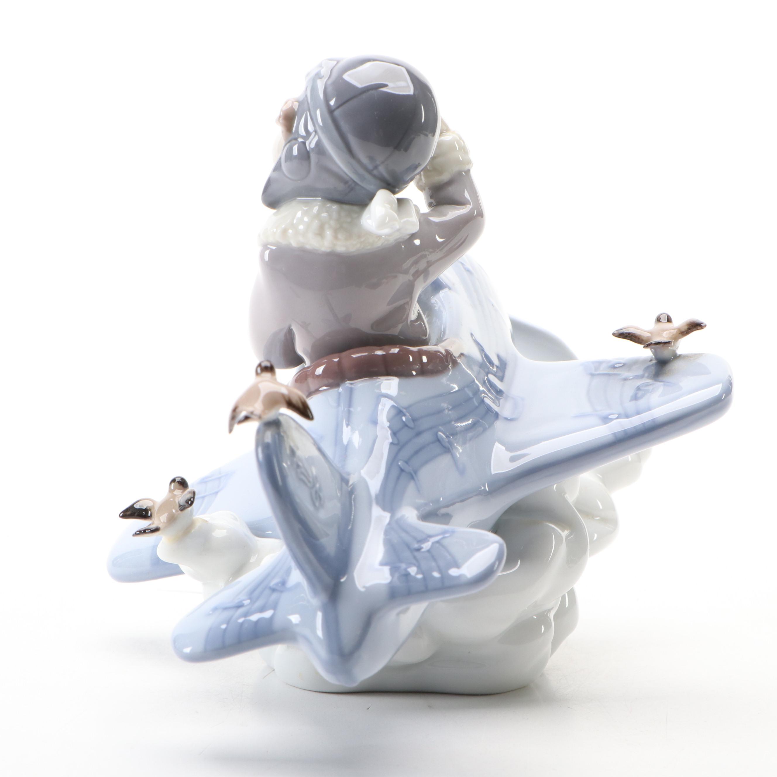 Lladró "Over the Clouds" Porcelain Figurine Designed by Joan Coderch