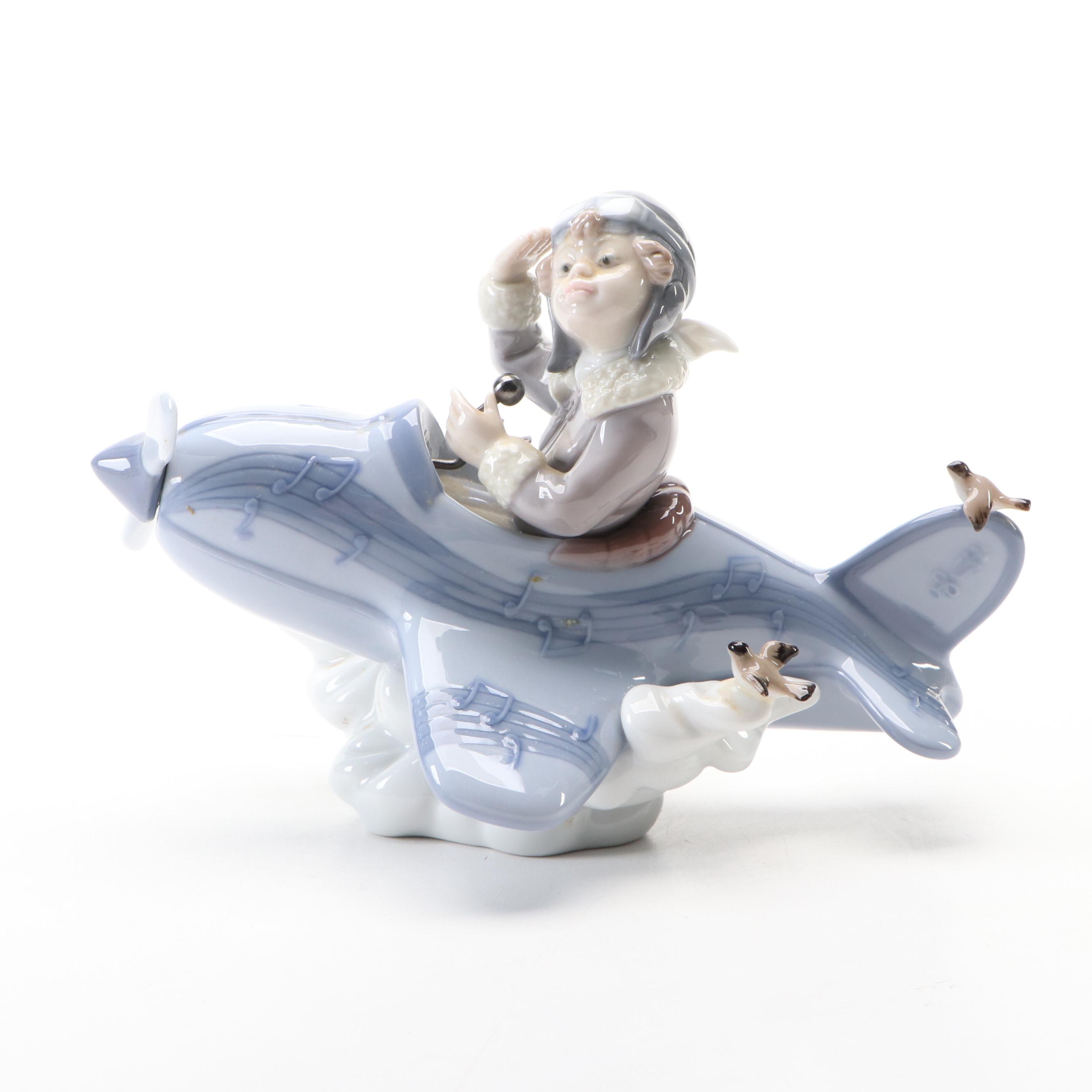 Lladró "Over the Clouds" Porcelain Figurine Designed by Joan Coderch