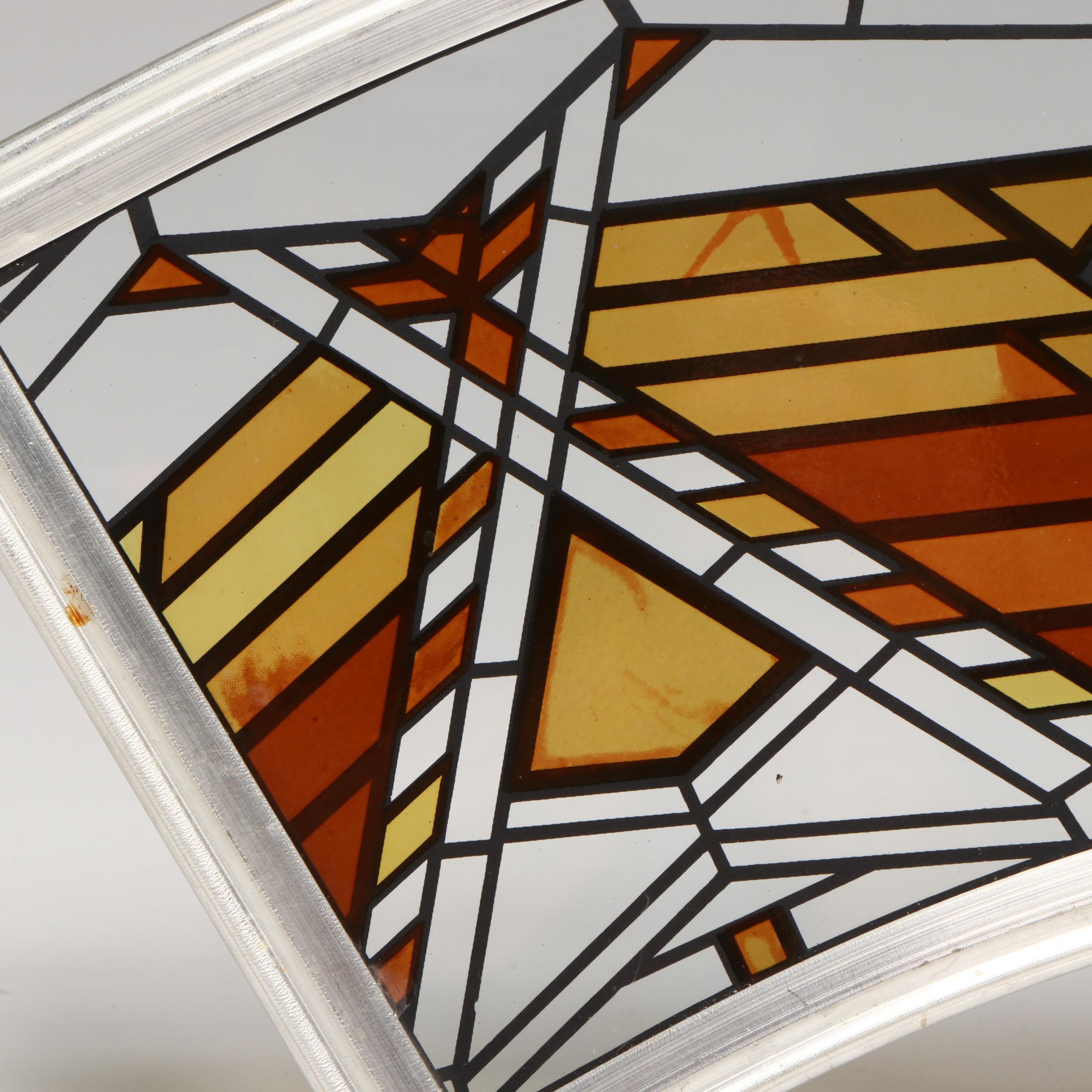 Frank Lloyd Wright Collection Printed Glass Arched Window Panel