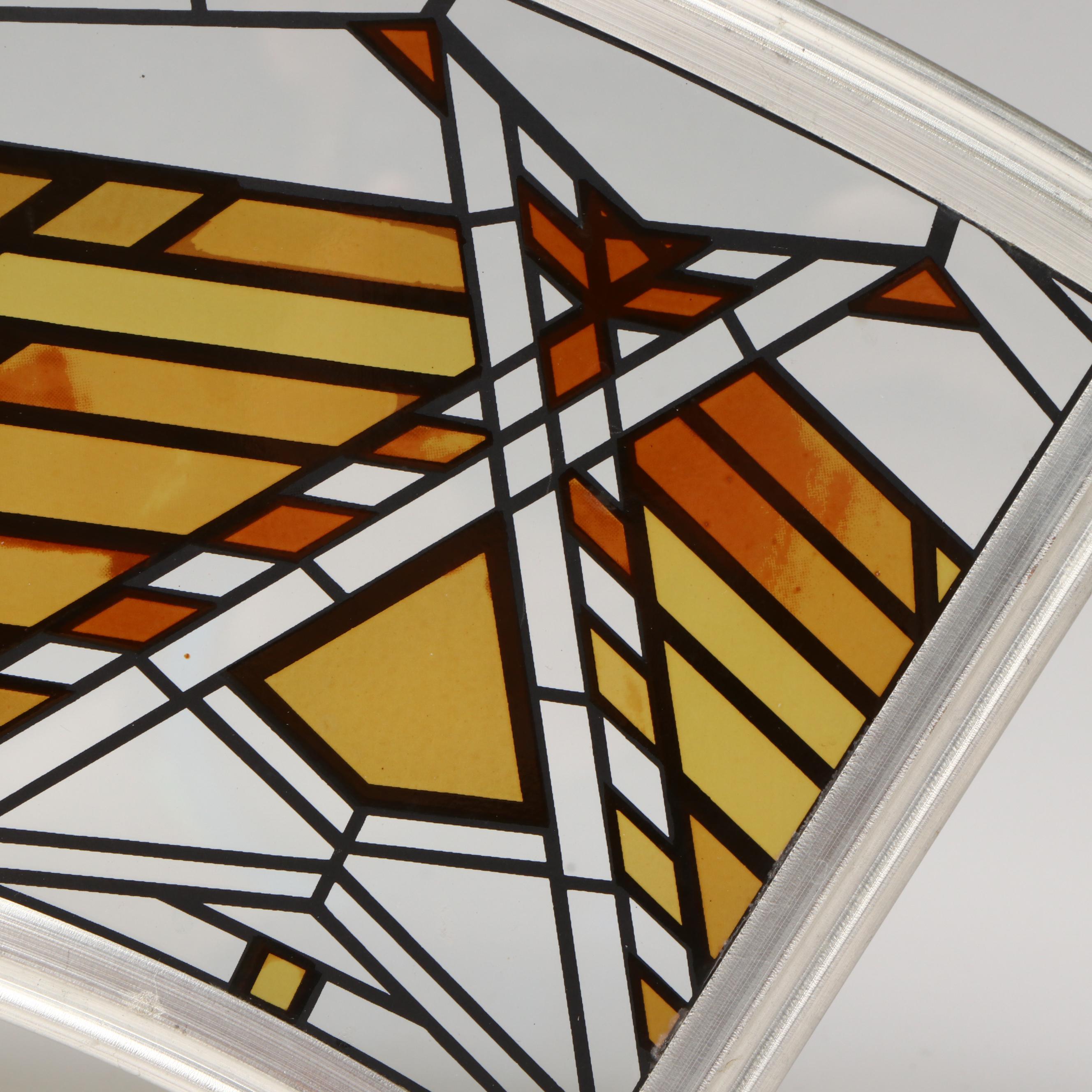 Frank Lloyd Wright Collection Printed Glass Arched Window Panel