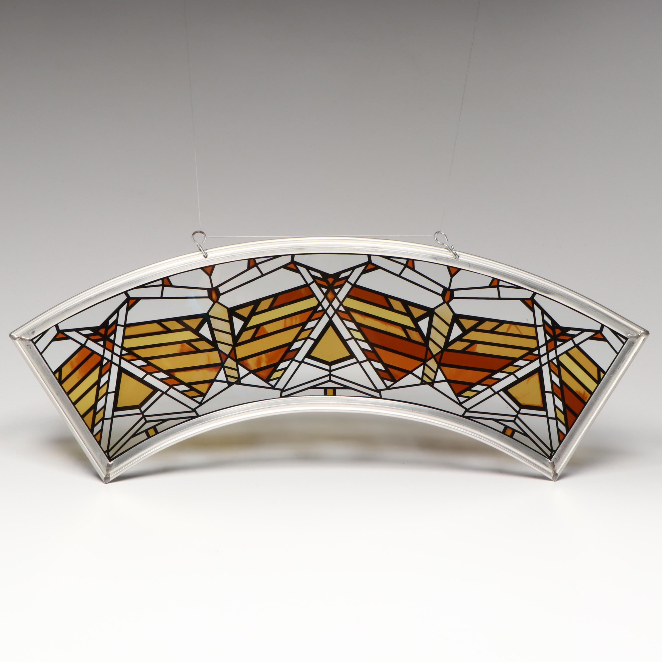 Frank Lloyd Wright Collection Printed Glass Arched Window Panel